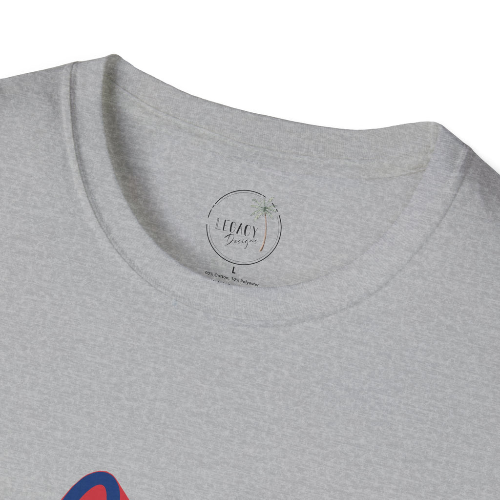 Eagles Soccer Ball Graphic T-Shirt | Red Blue Script