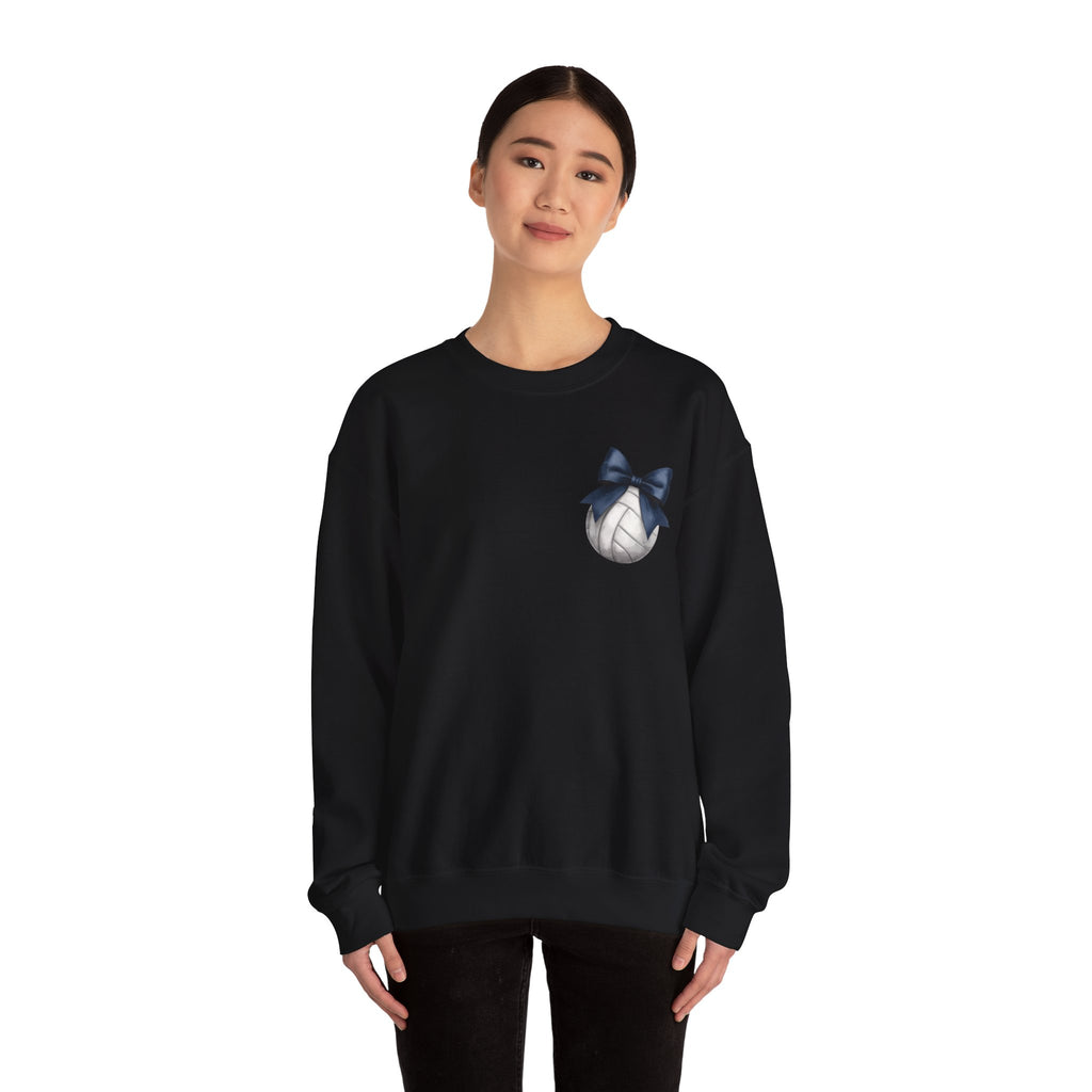 Falcons Freedom with Navy Bow Crewneck Sweatshirt