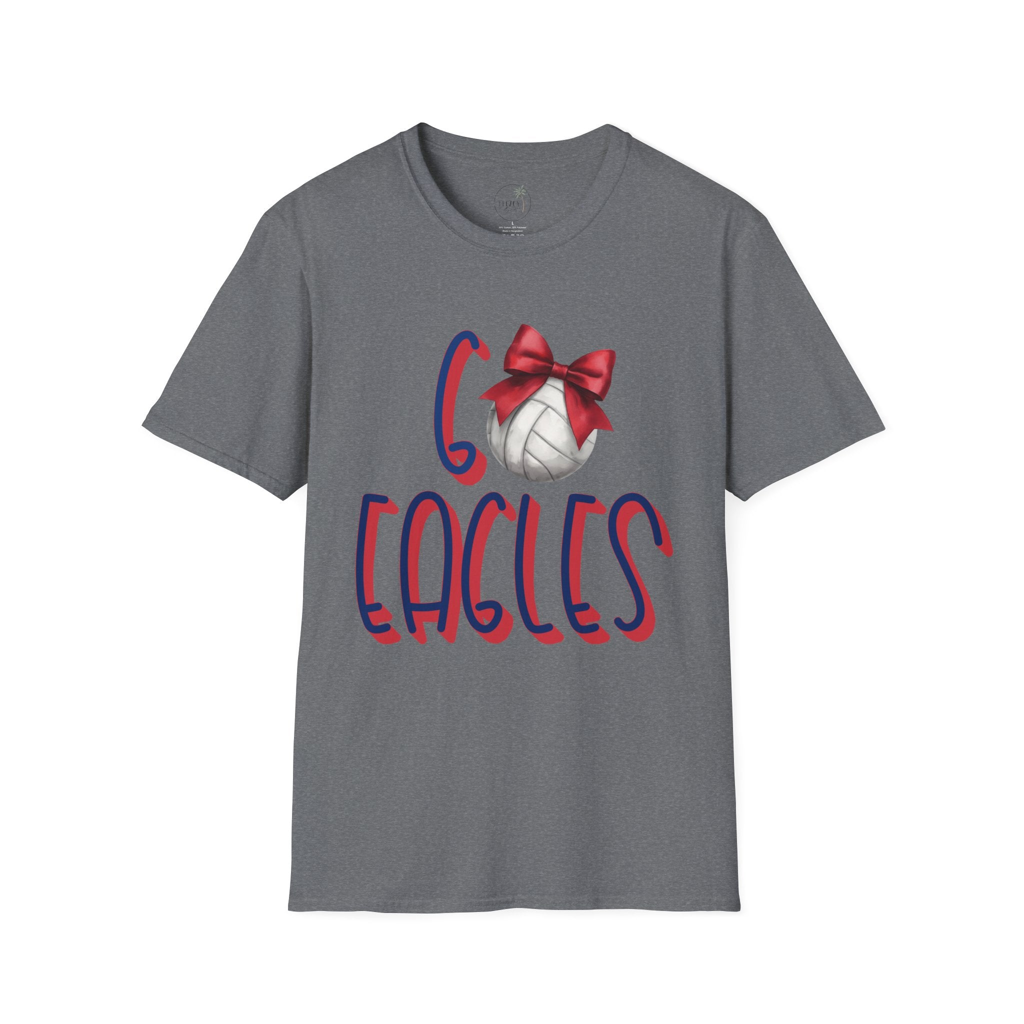 Go Eagles Volleyball with Red Bow T-Shirt | Go Eagles
