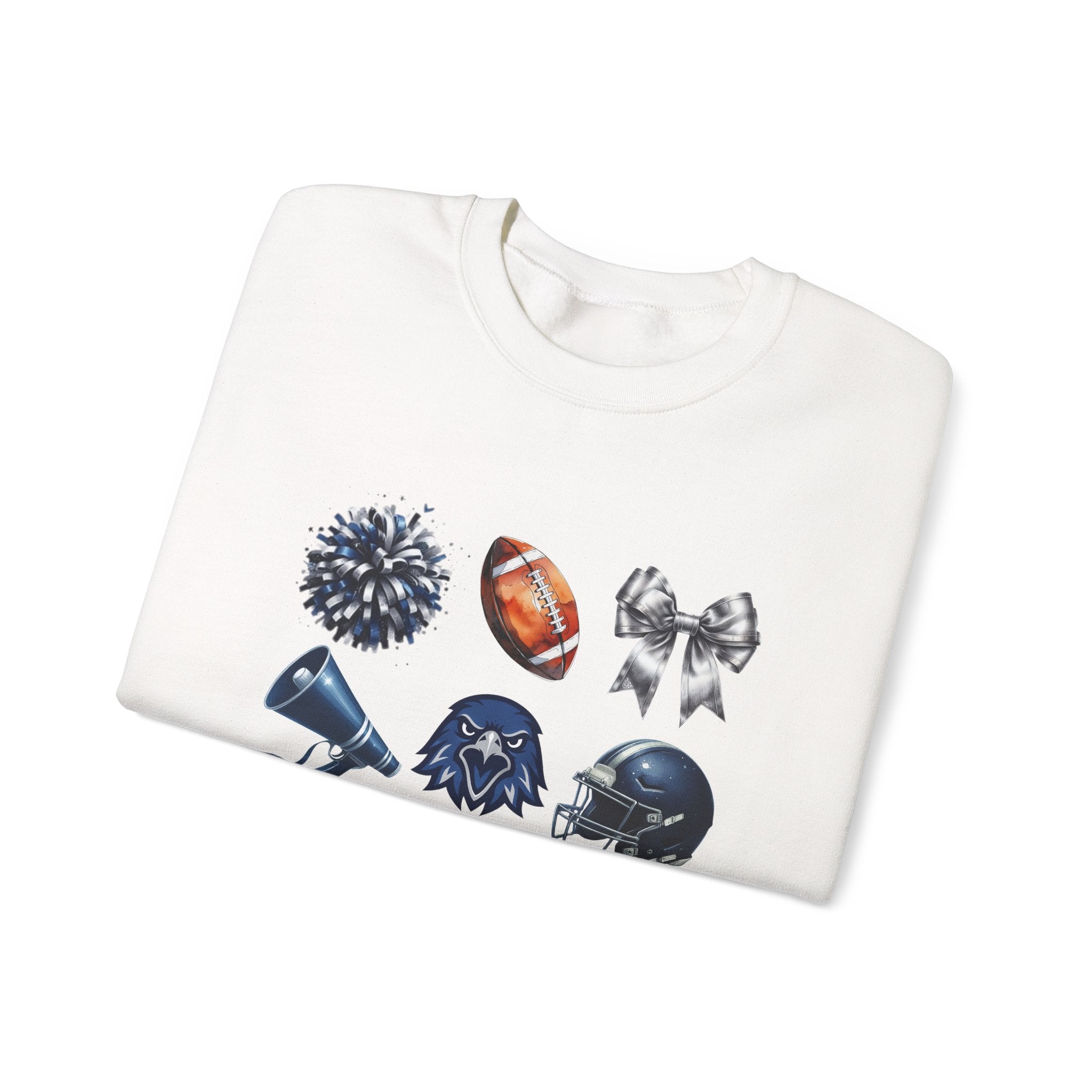 Freedom Falcons Football Crewneck Sweatshirt | Football Icons, Megaphone & Bows