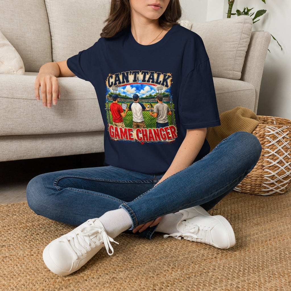 Can't Talk Game Changer T-Shirt | Baseball Field Scene