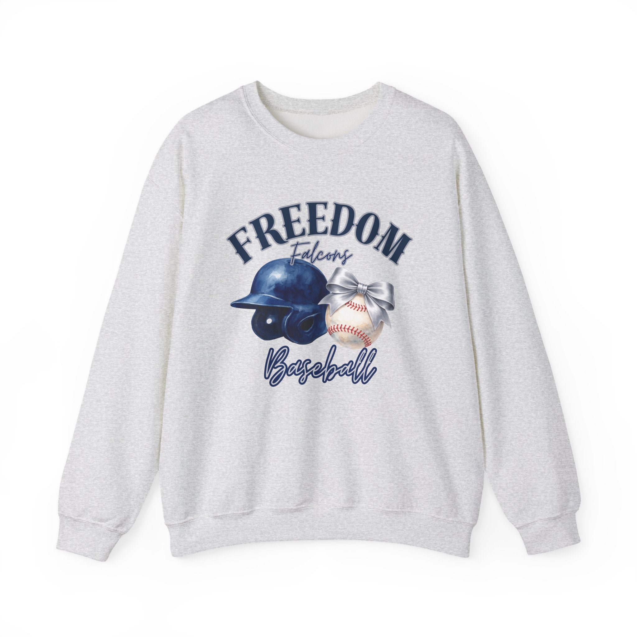 Freedom Baseball Crewneck Sweatshirt | Helmet and Baseball Graphic