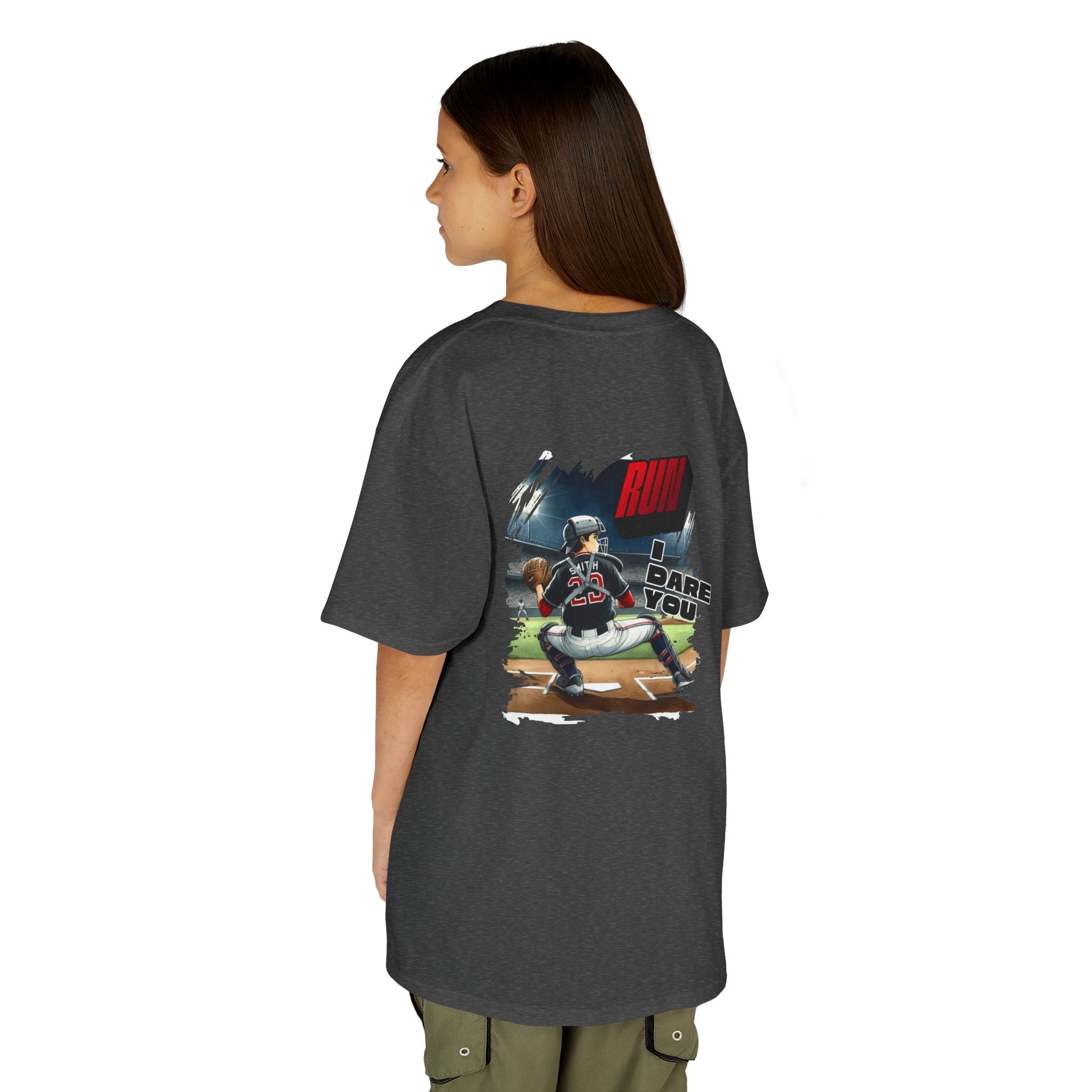 Baseball Catcher Kids Tee I Dare You Graphic tee