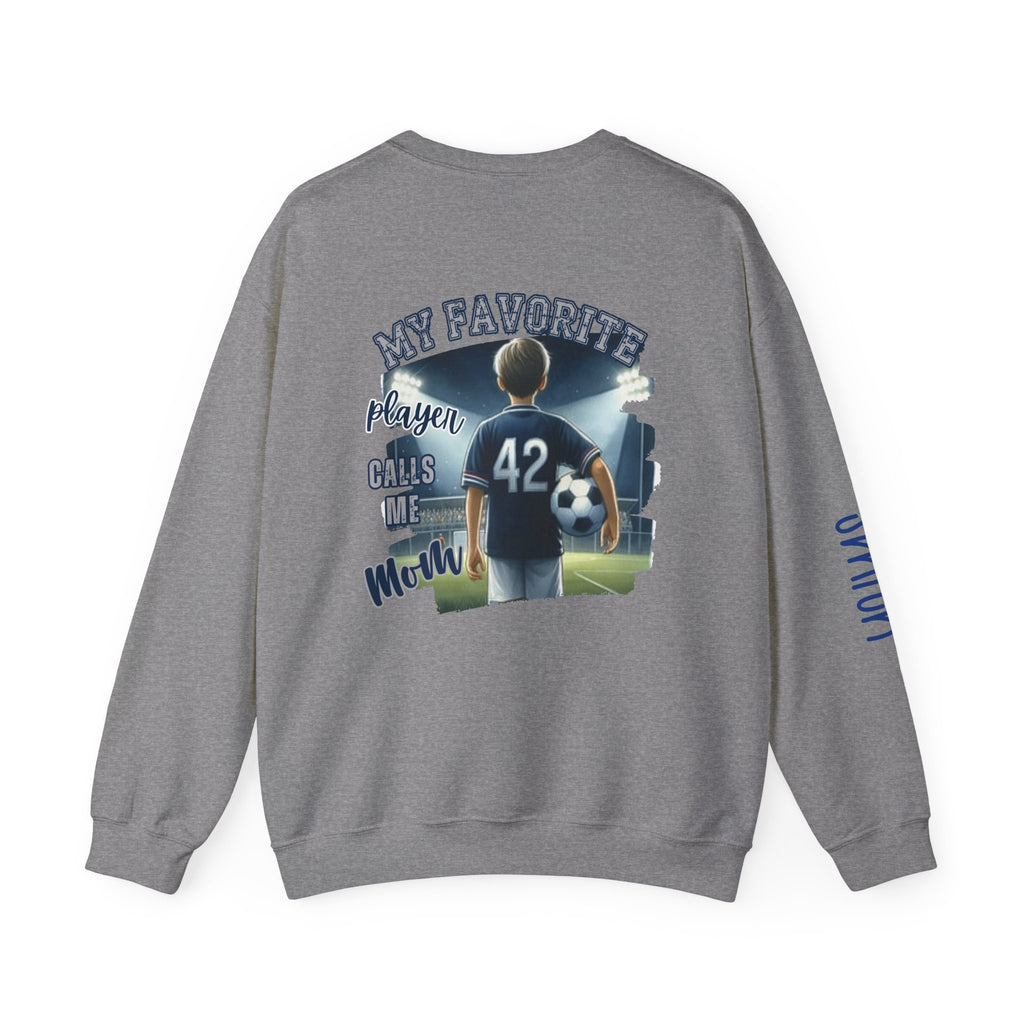 Freedom Falcons Soccer Player Crewneck Sweatshirt | My Favorite Player Back Print