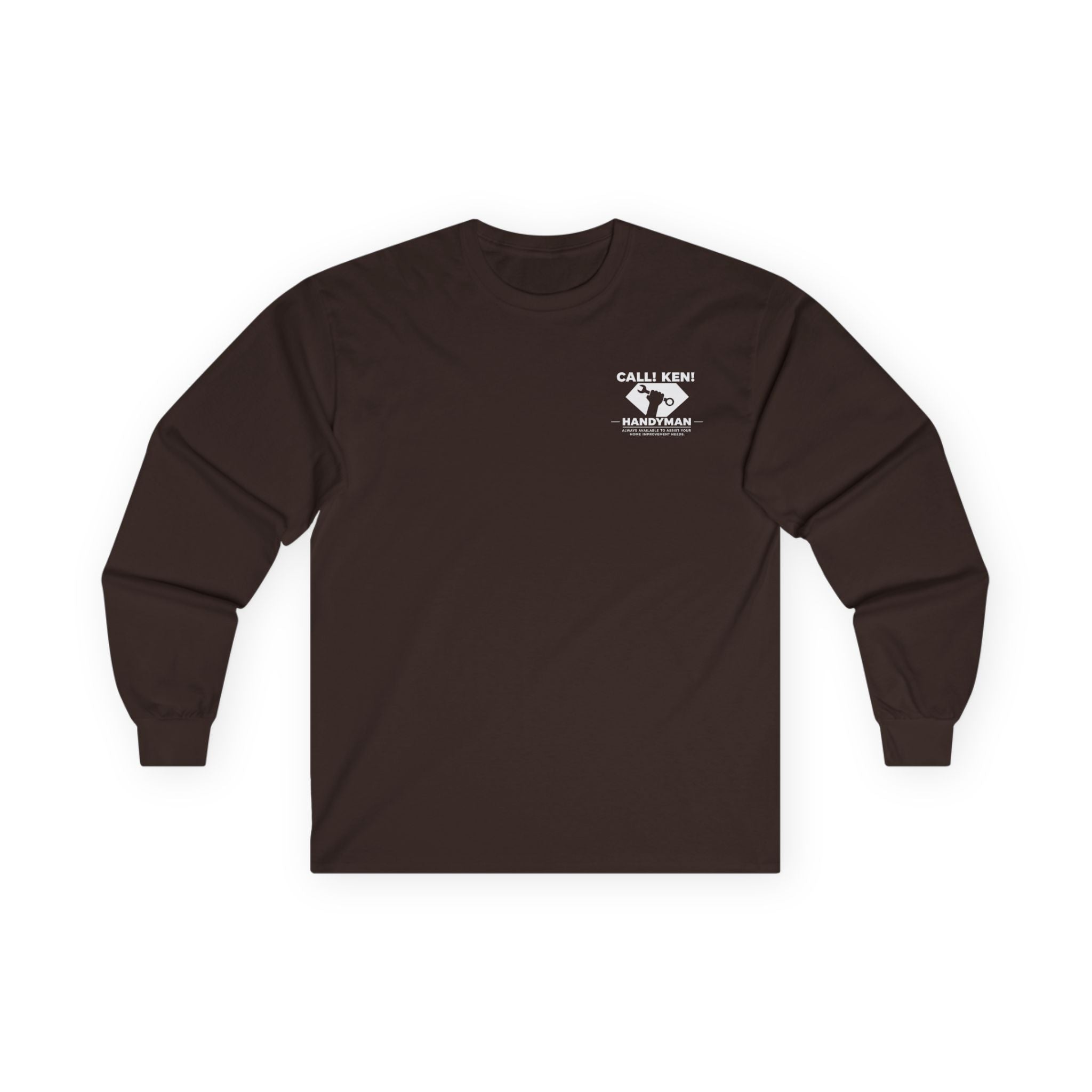 Call Ken Hammerman logo Long Sleeve Tee | vintage workwear, small print back design