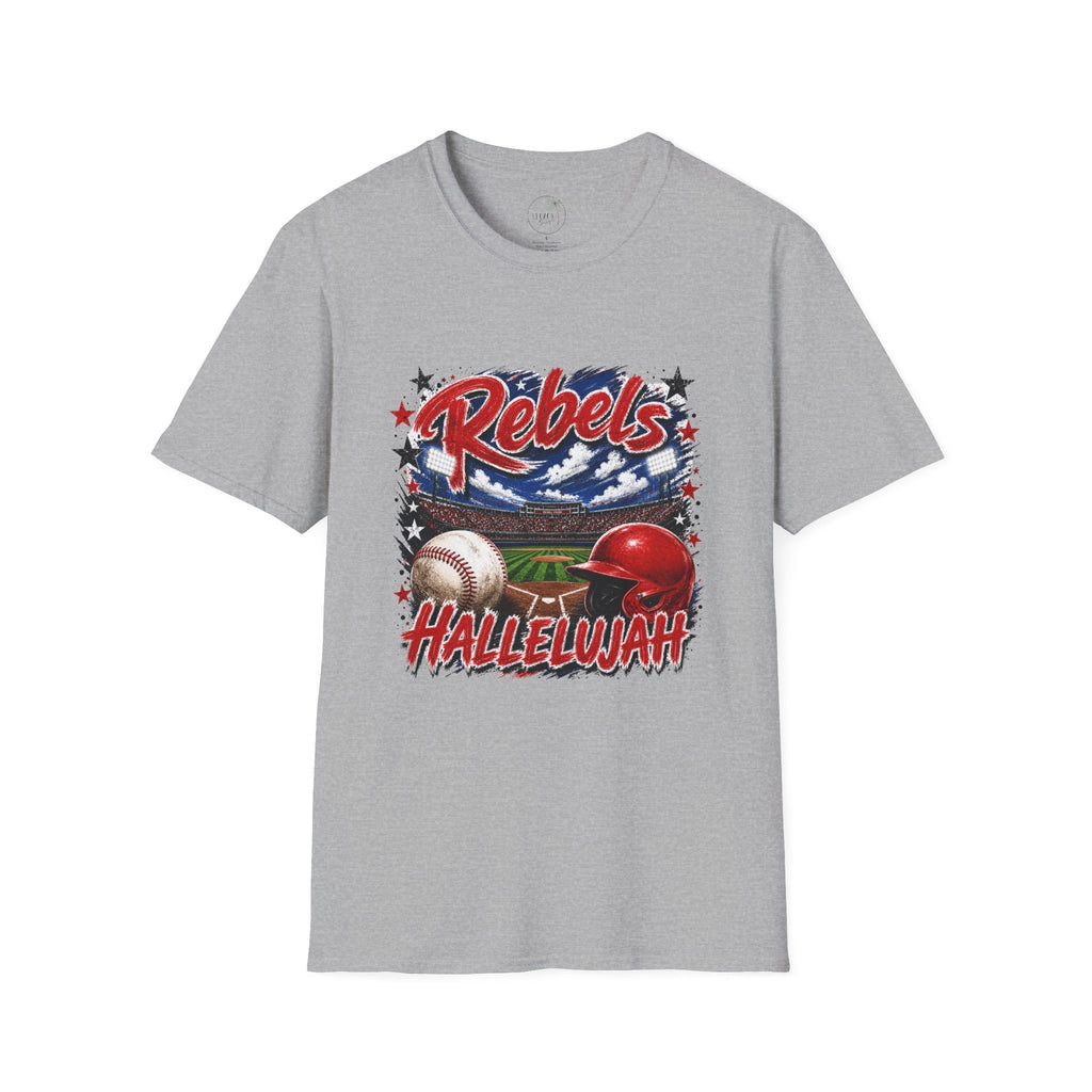 Rebels Baseball Graphic T-Shirt — 'Hallelujah' Team Spirit Tee