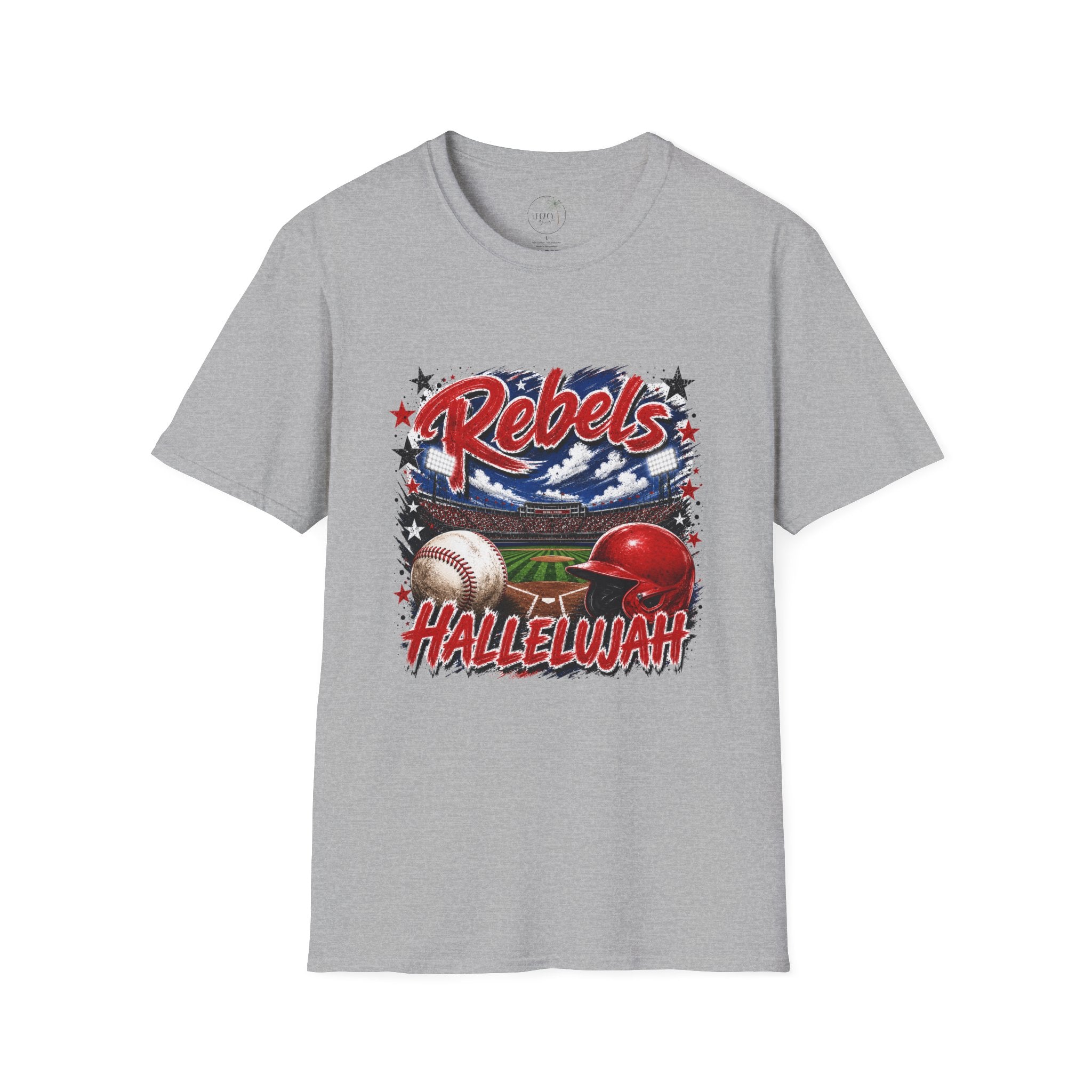 Rebels Baseball Graphic T-Shirt — 'Hallelujah' Team Spirit Tee