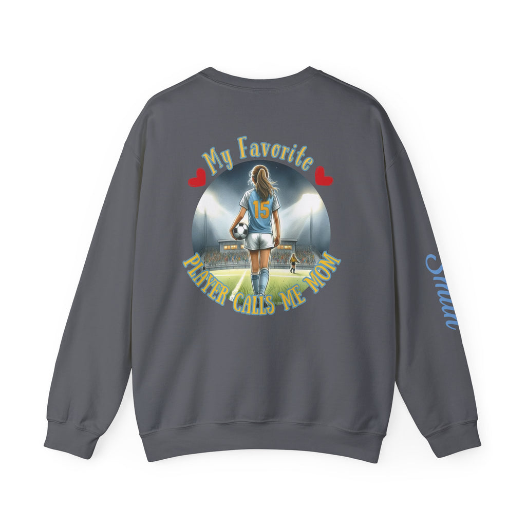 Heritage Patriots Soccer Player Graphic Sweatshirt | My Favorite Player Calls Me Mom, Custom Name Option