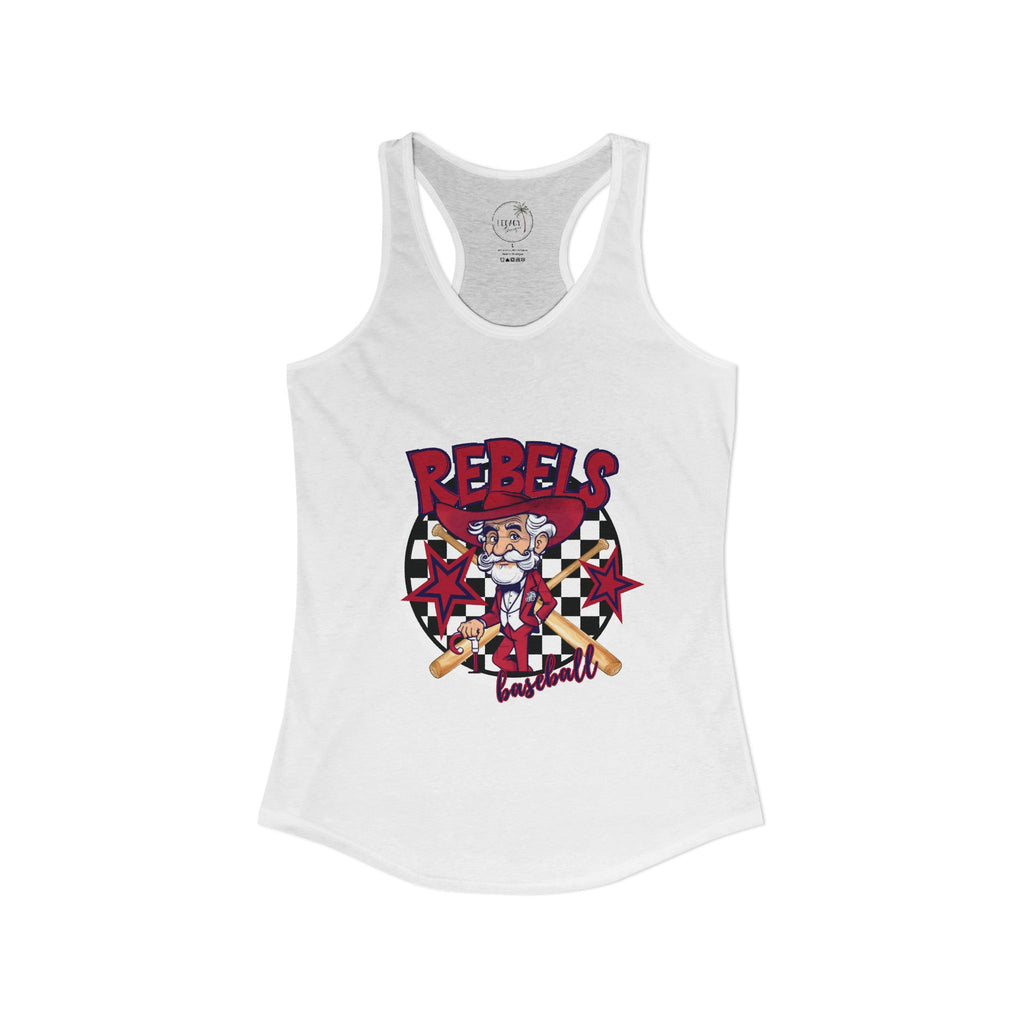 Rebels Baseball Tank Women's Ideal Racerback Tank