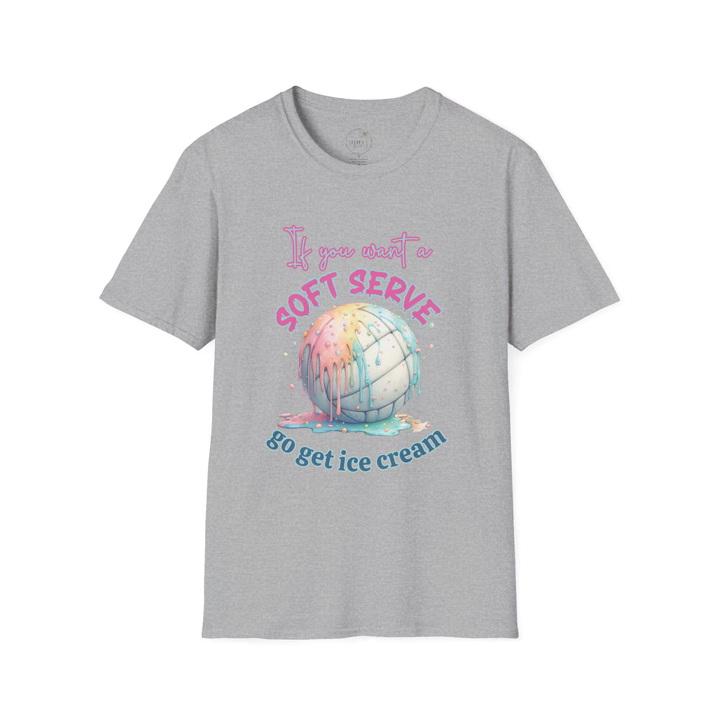 Soft Serve Volleyball Shirt, pastel ice cream graphic