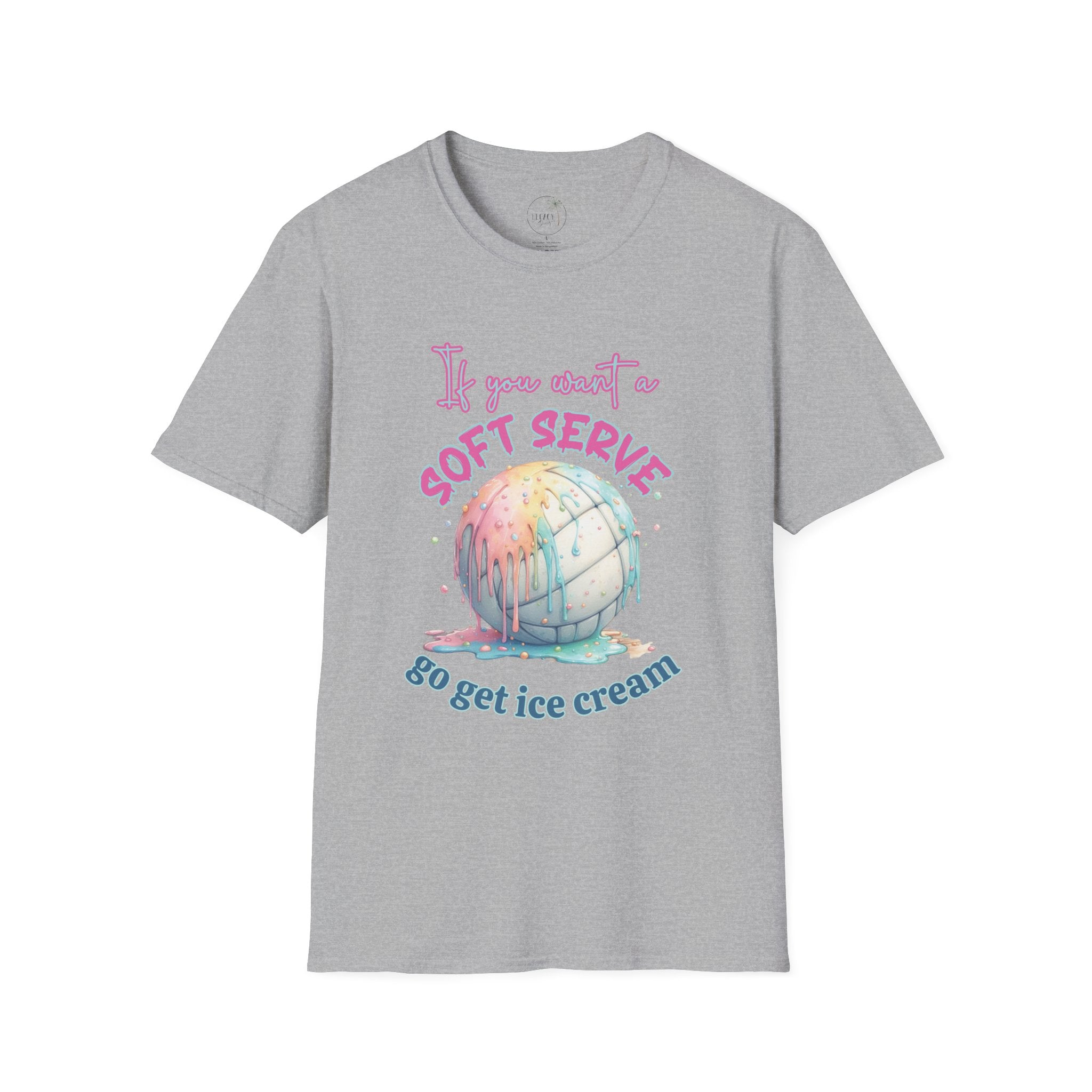 Soft Serve Volleyball Shirt, pastel ice cream graphic