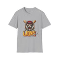 Lions Baseball Tee — Fierce Lion Mascot with Bats