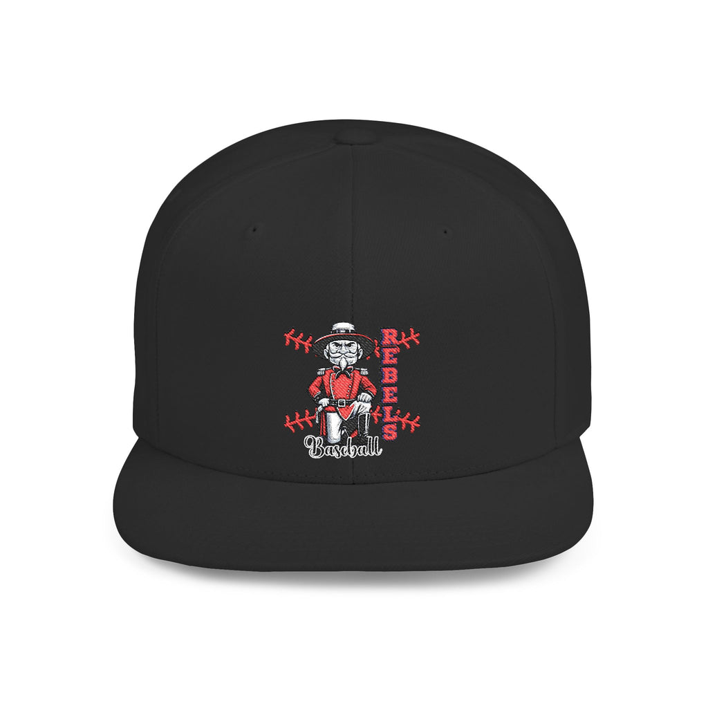 Rebels Baseball Flat Bill Snapback, Sports Mom/Dad, Game Day gear