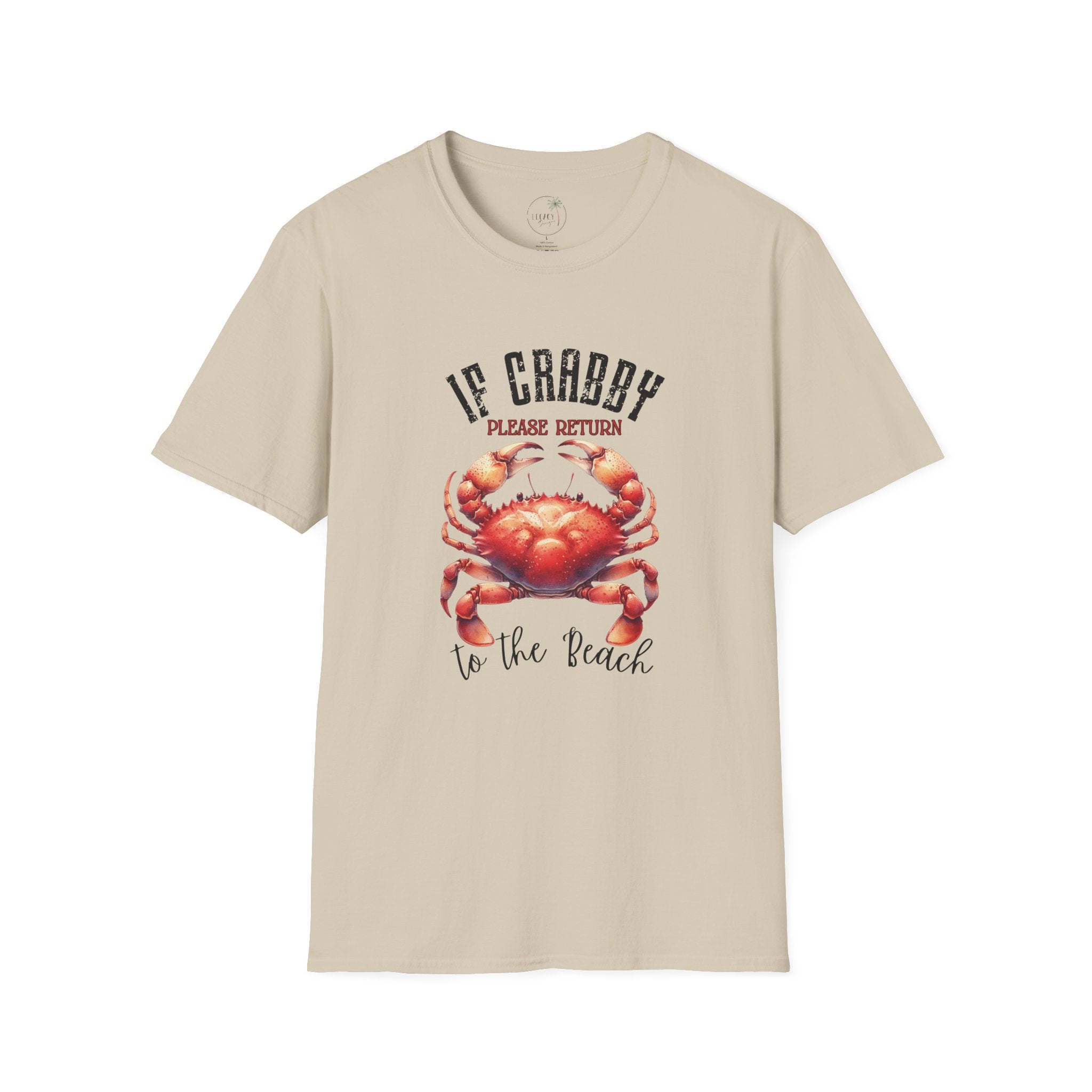 If Crabby Please Return to the Beach T-Shirt | Crab Graphic Tee