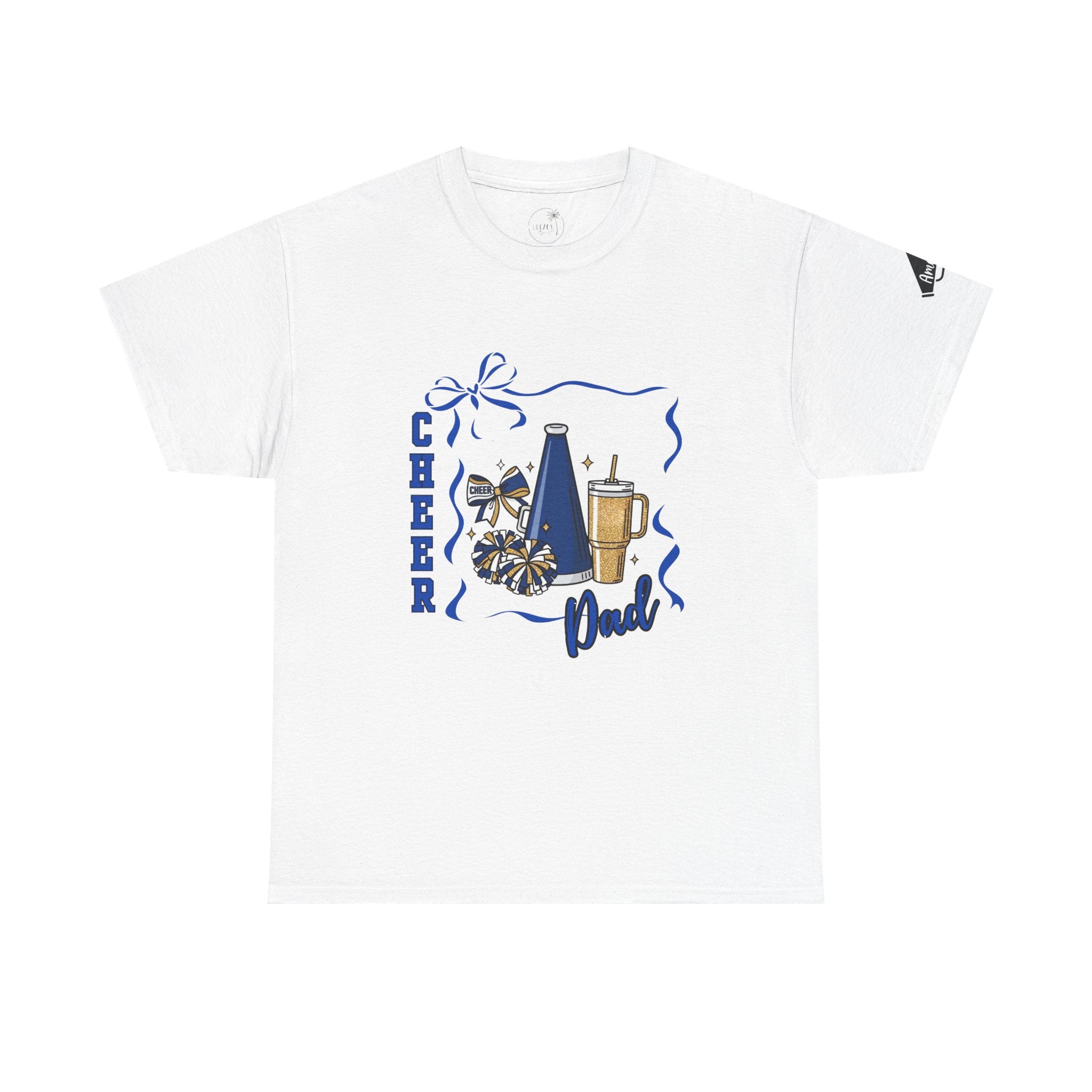Cheer Dad T-Shirt | Pom Pom, Megaphone, Coffee Graphic