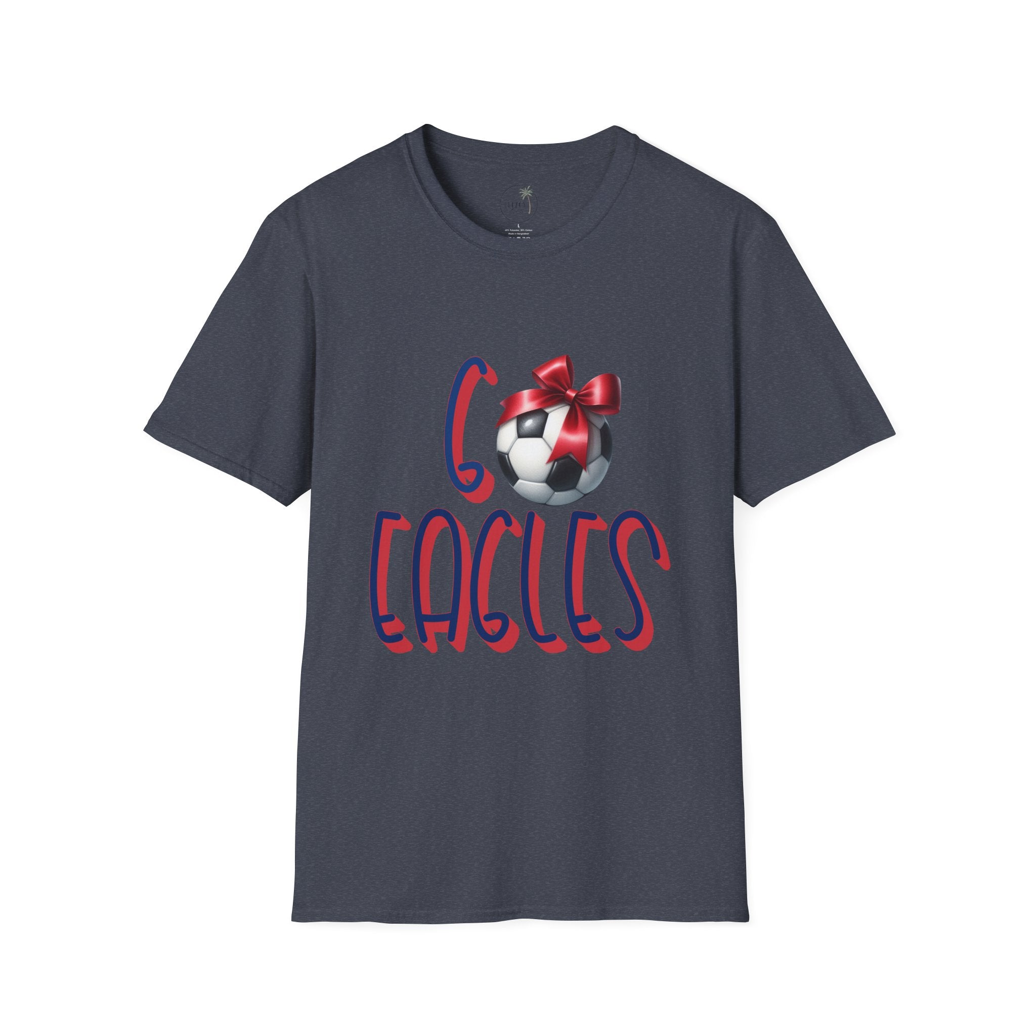 Eagles Soccer Ball Graphic T-Shirt | Red Blue Script