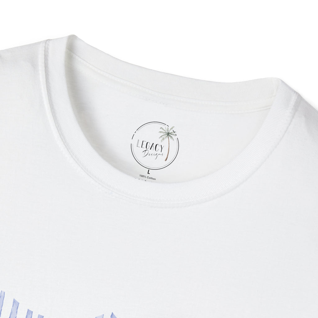 Hit the Dang Ball T-Shirt | Baseball Graphic, Red White Blue Stripes
