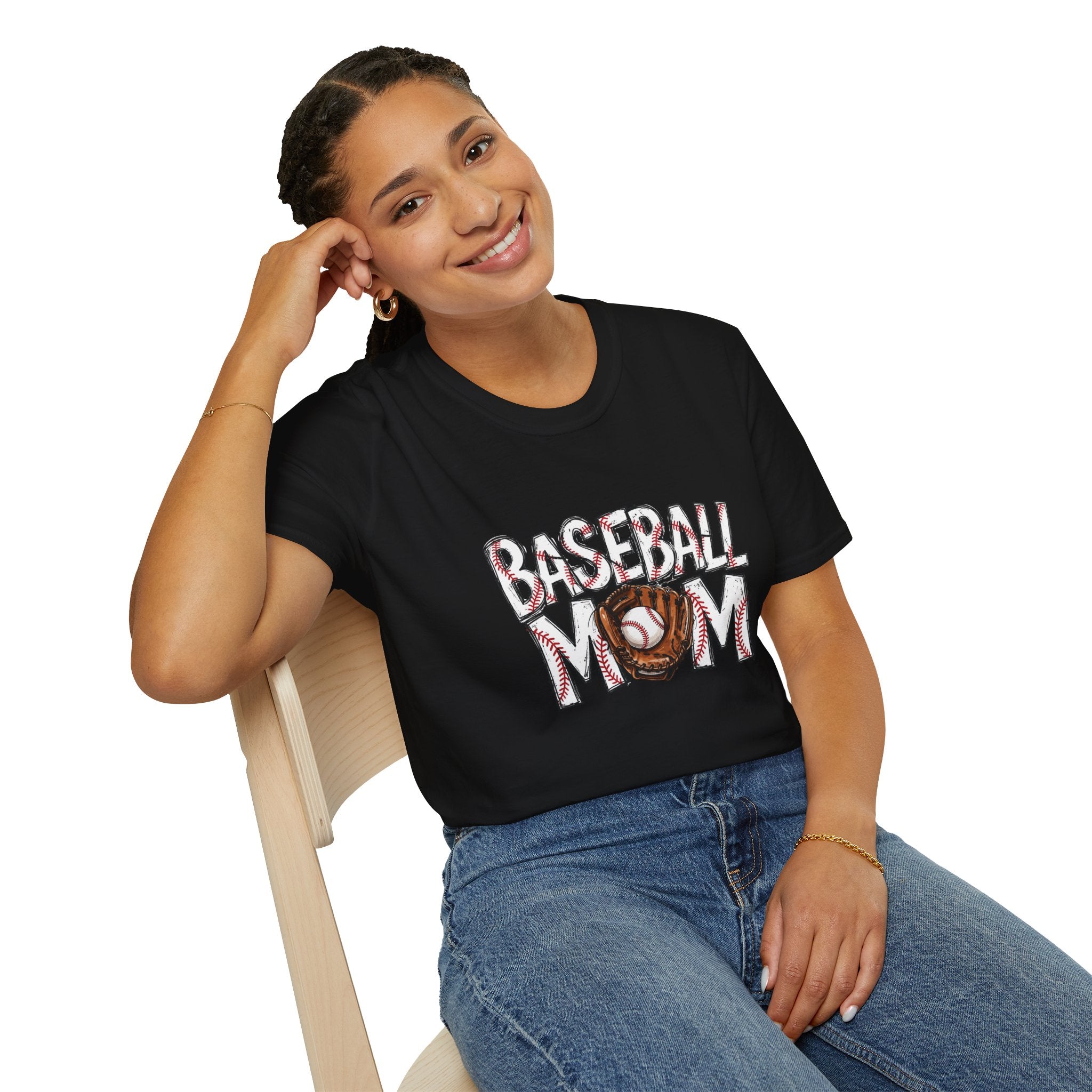 Baseball Mom T-Shirt | Baseball Ball Graphic, Mom Lettering
