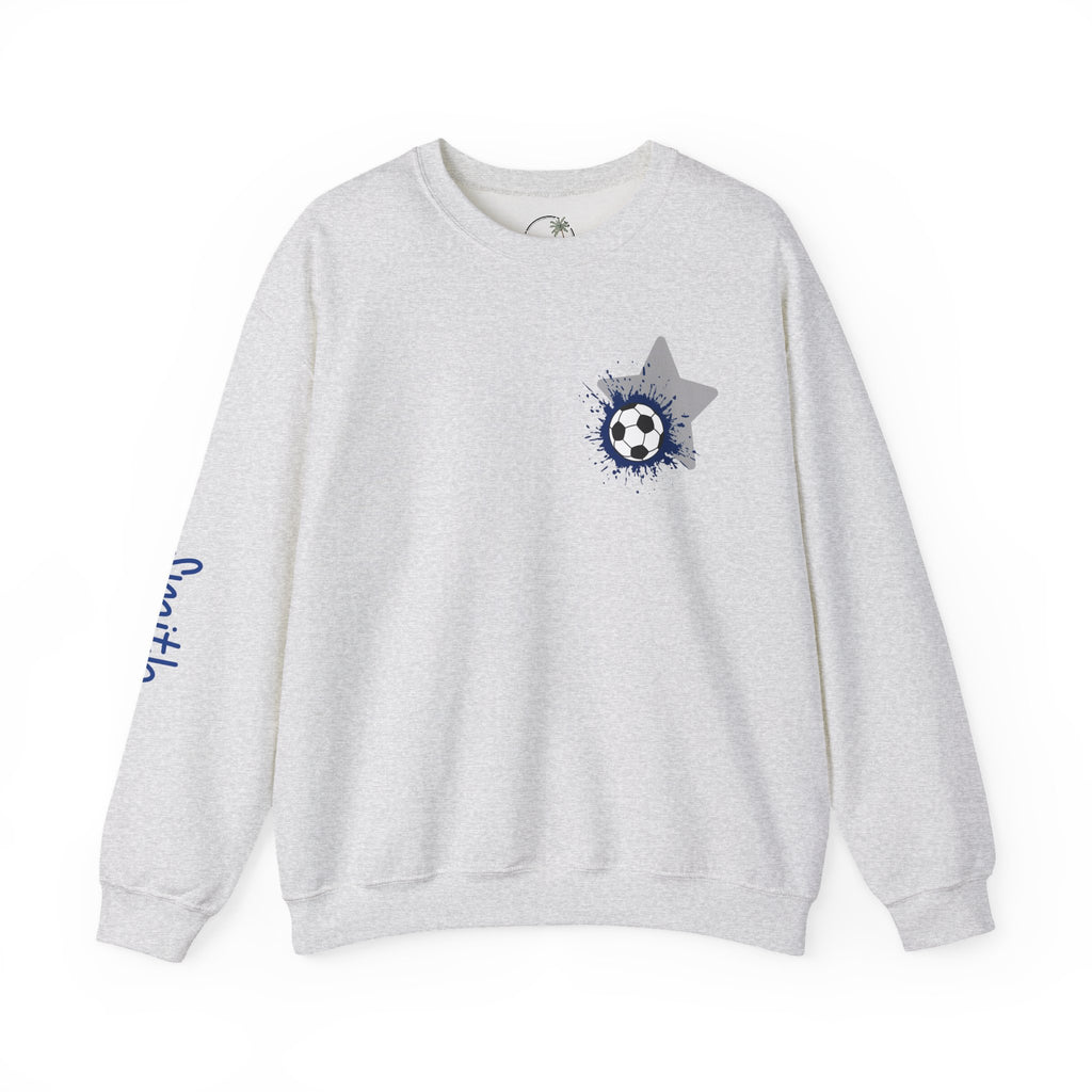 Freedom Falcons Soccer Player Crewneck Sweatshirt | My Favorite Player Back Print