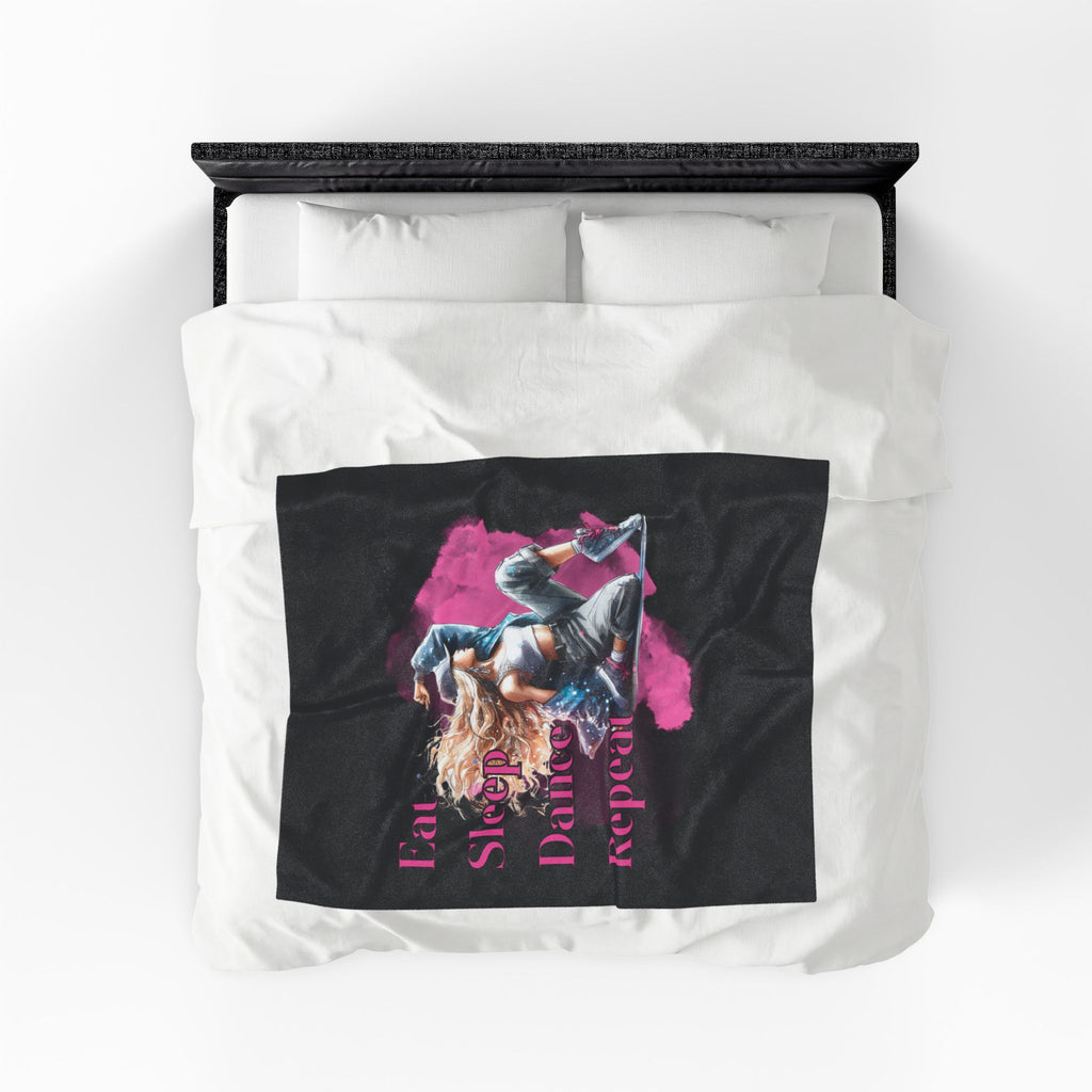 Dance-Themed Velveteen Plush Blanket, Cozy Throw for Dance Lovers, Perfect Gift for Birthdays and Dance Events, Dance lover Stylish Comfort