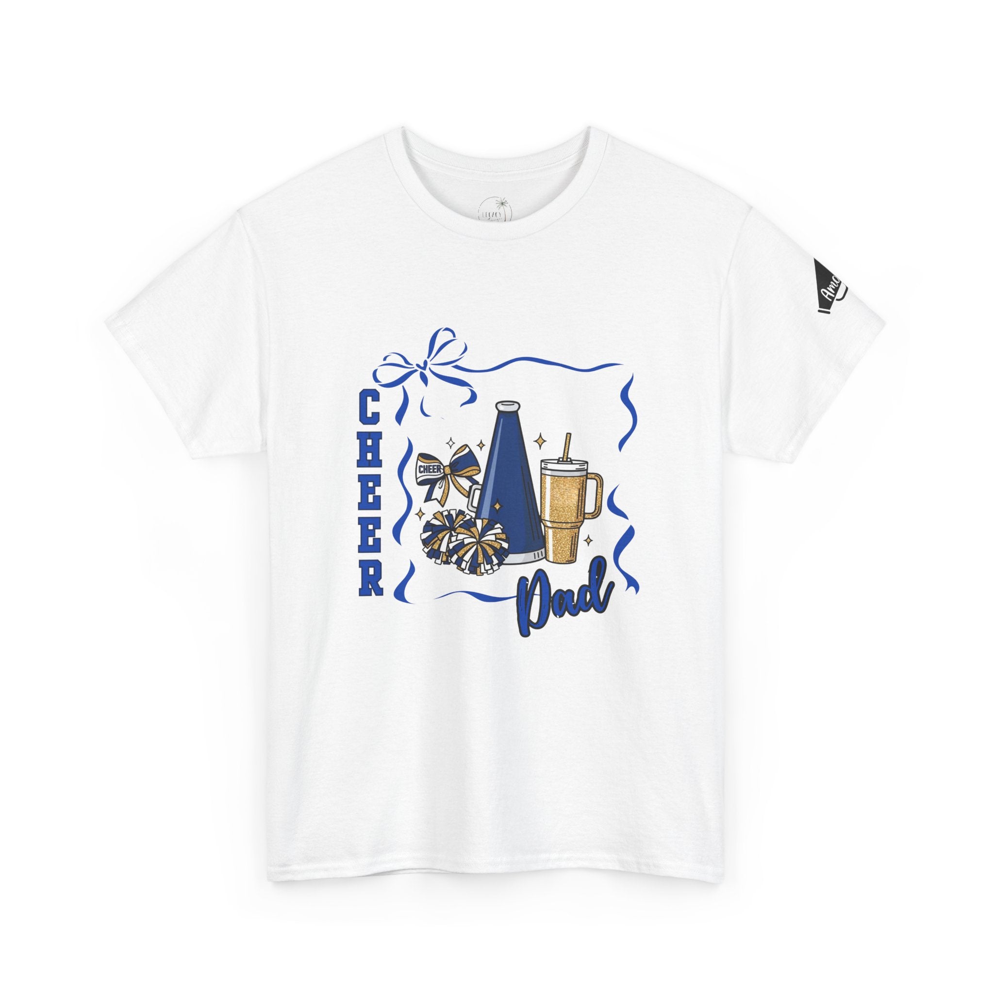 Cheer Dad T-Shirt | Pom Pom, Megaphone, Coffee Graphic