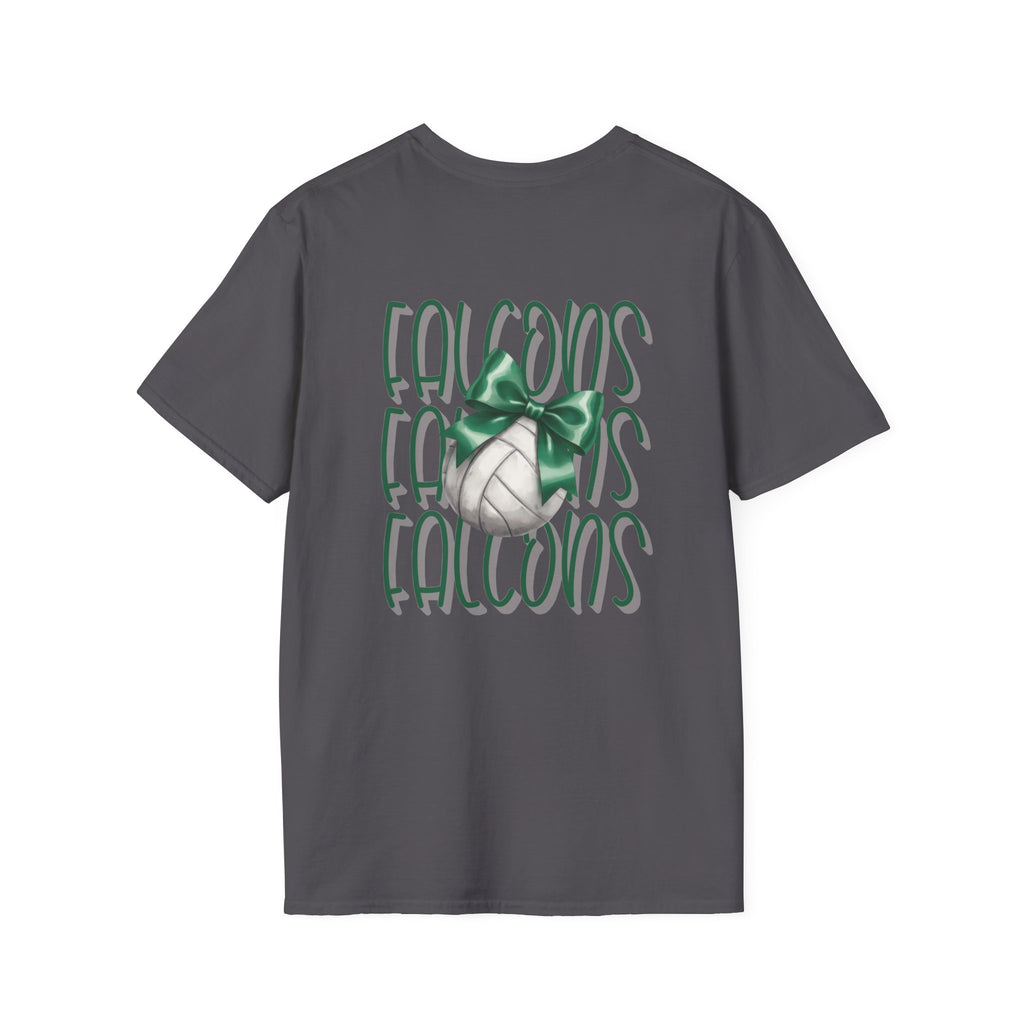 Green Bow Volleyball Falcons T-Shirt | Sports Team Spirit