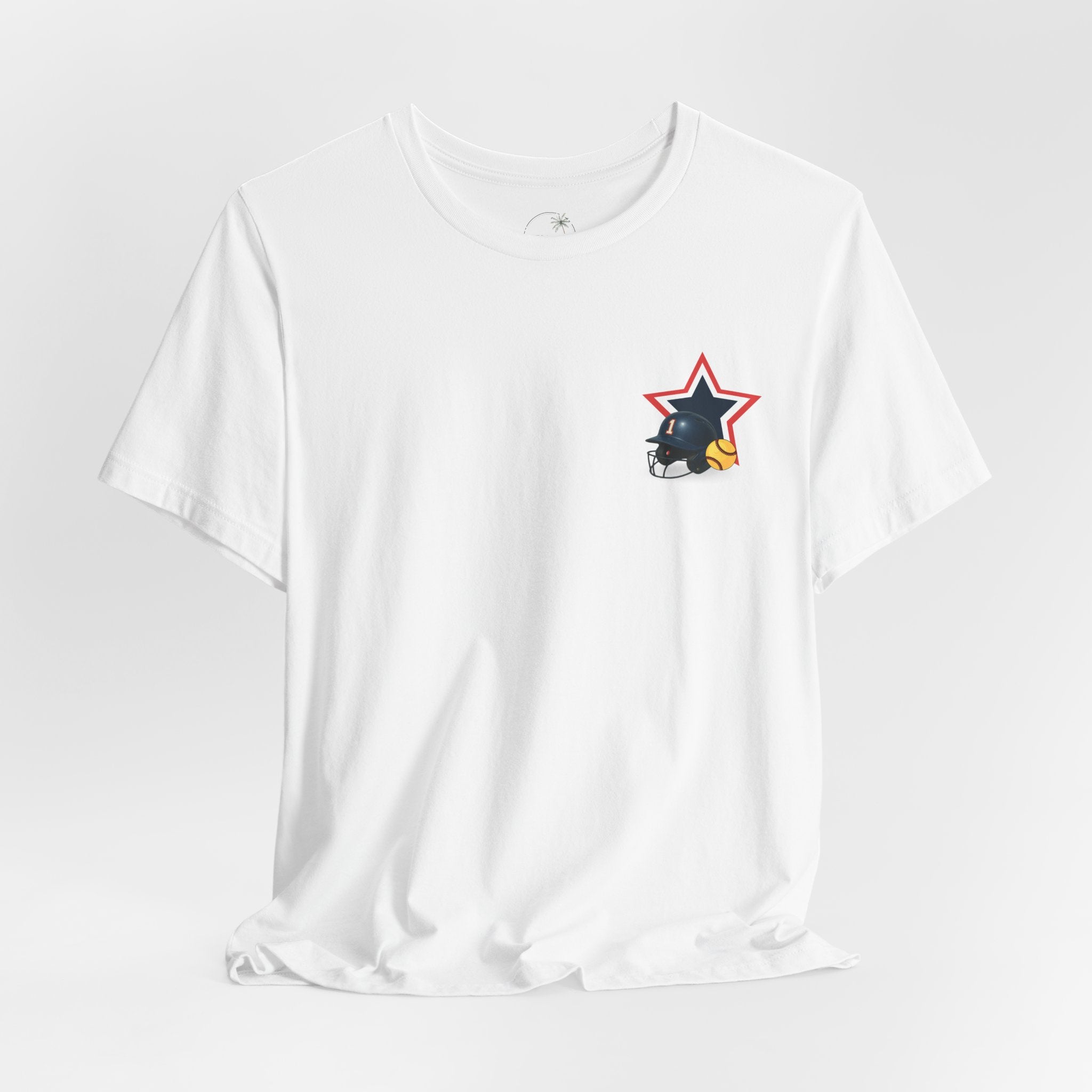 My Favorite Player Calls Me Mom Softball T-Shirt | Proud Softball Mom Tee | Game Day Shirt | Sports Mom Gift with Pocket Design