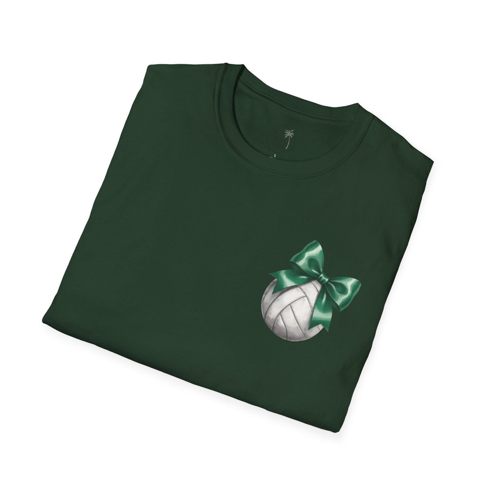 Green Bow Volleyball Falcons T-Shirt | Sports Team Spirit