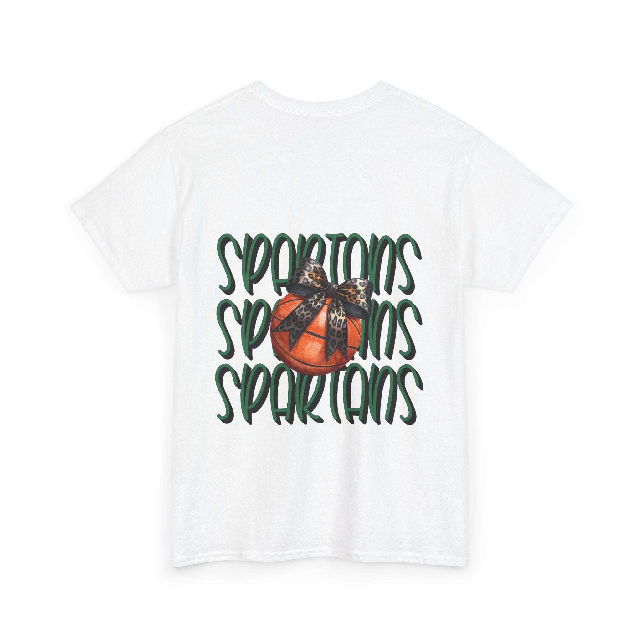 Basketball with Bow Tee | Spartans Script Back
