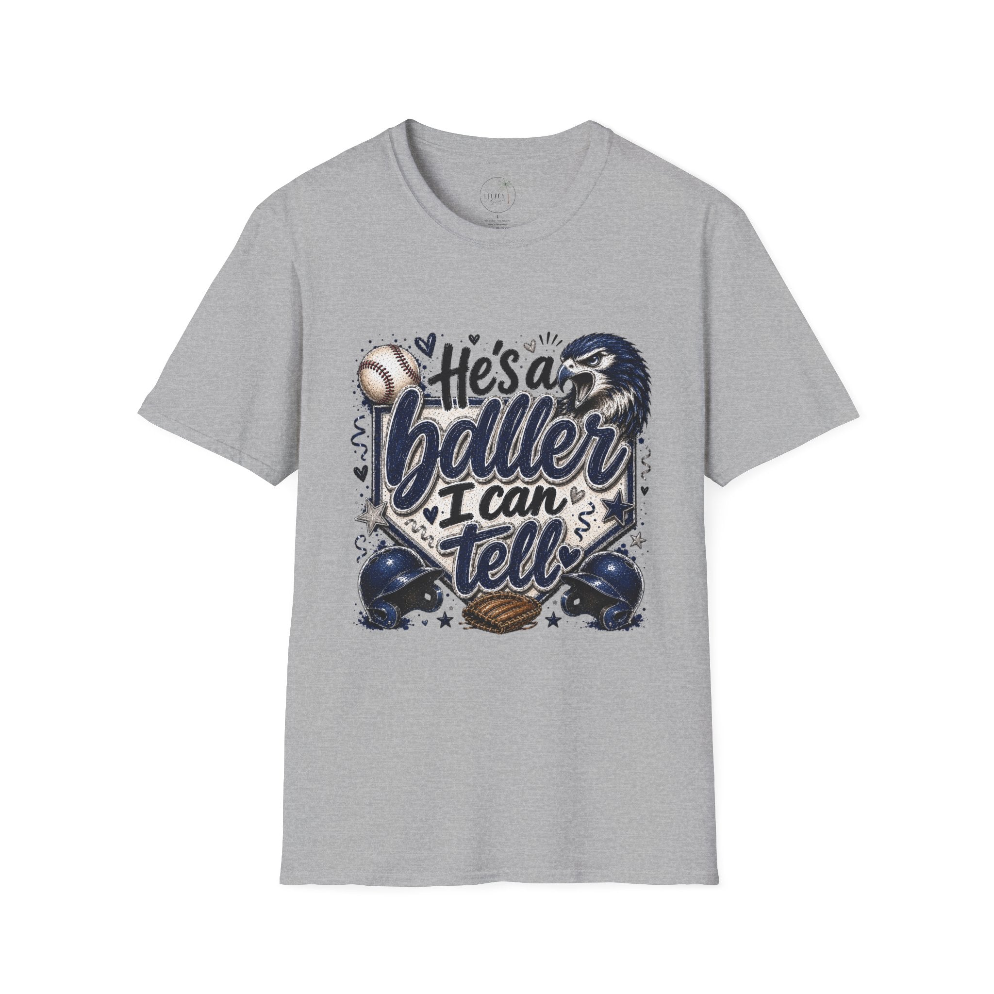Falcon Baseball 'He's a Baller I Can Tell' T‑Shirt