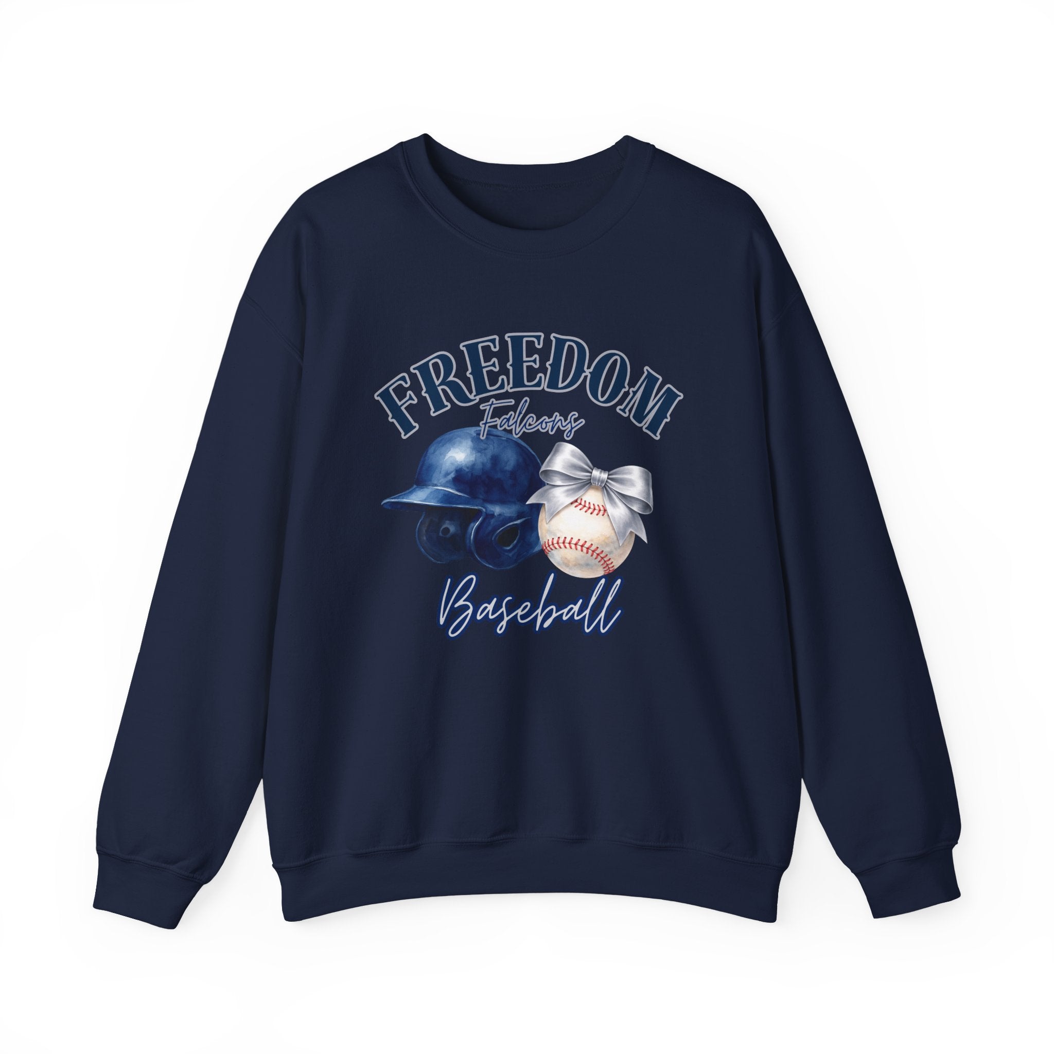 Freedom Baseball Crewneck Sweatshirt | Helmet and Baseball Graphic