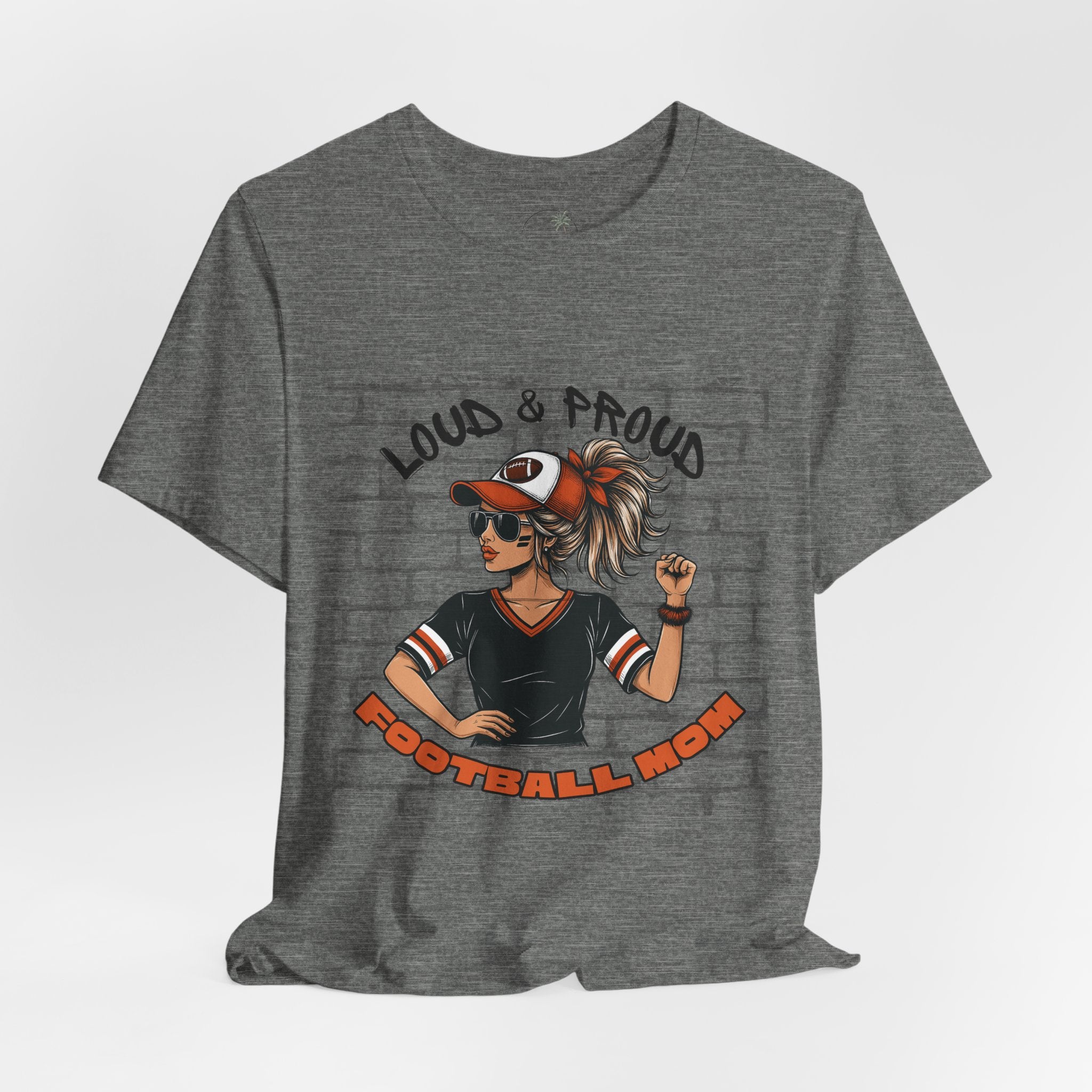 Loud & Proud Football Mom Shirt Game Day Tee for Sports Moms and Parents Support Your Player Graphic T-Shirt Game Day Outfit