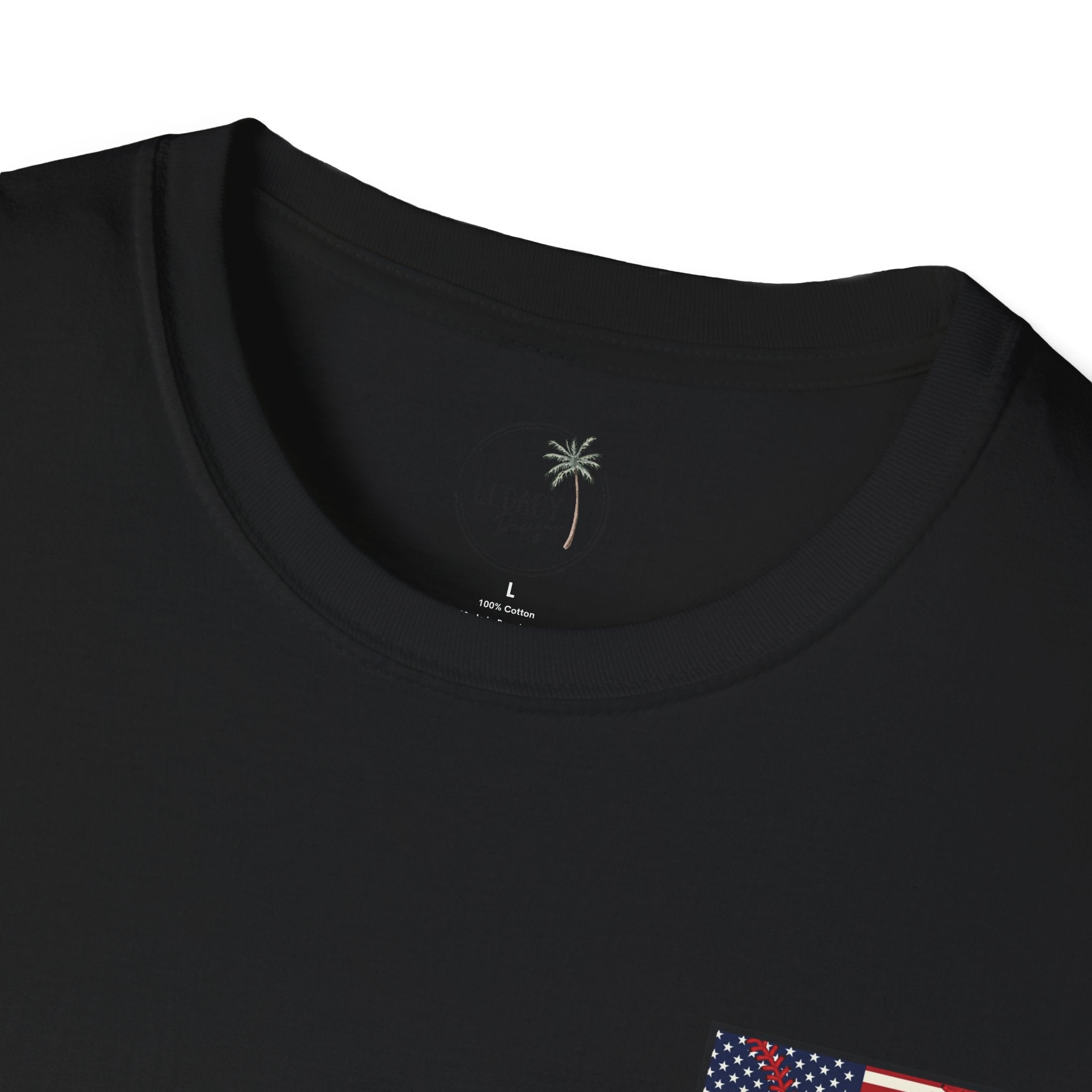 Rebels American Flag Baseball T-Shirt |American Flag Home Plate Drip Design
