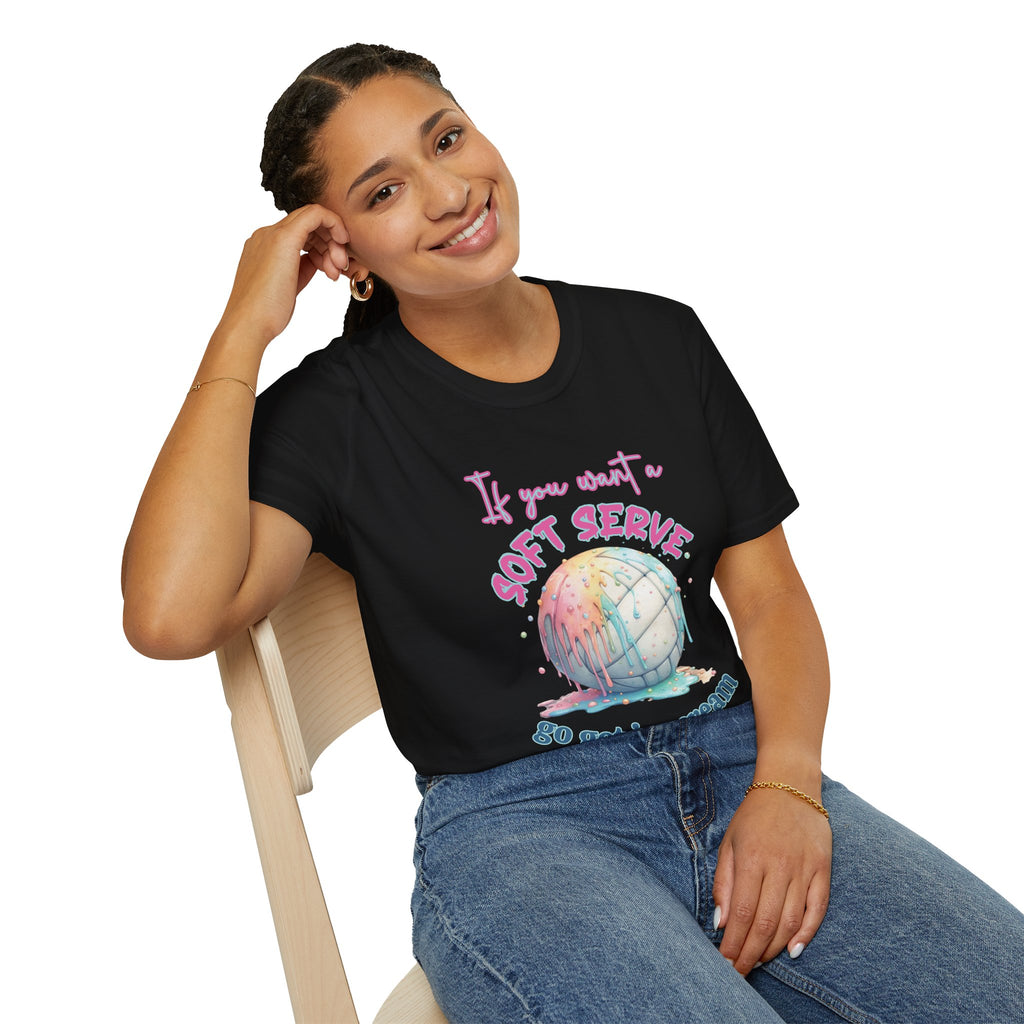 Soft Serve Volleyball Shirt, pastel ice cream graphic