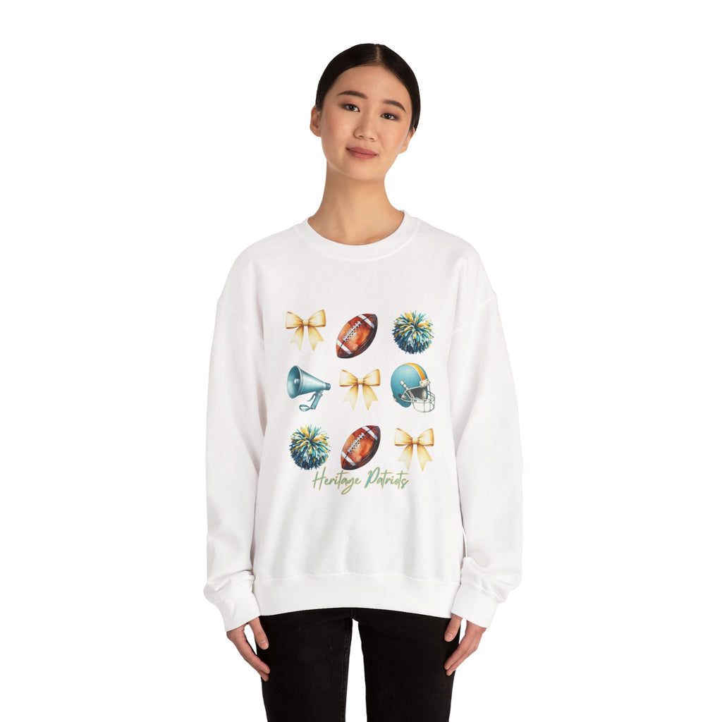 Football Cheer Icons Sweatshirt | Helmet, Pom-Poms, Megaphone