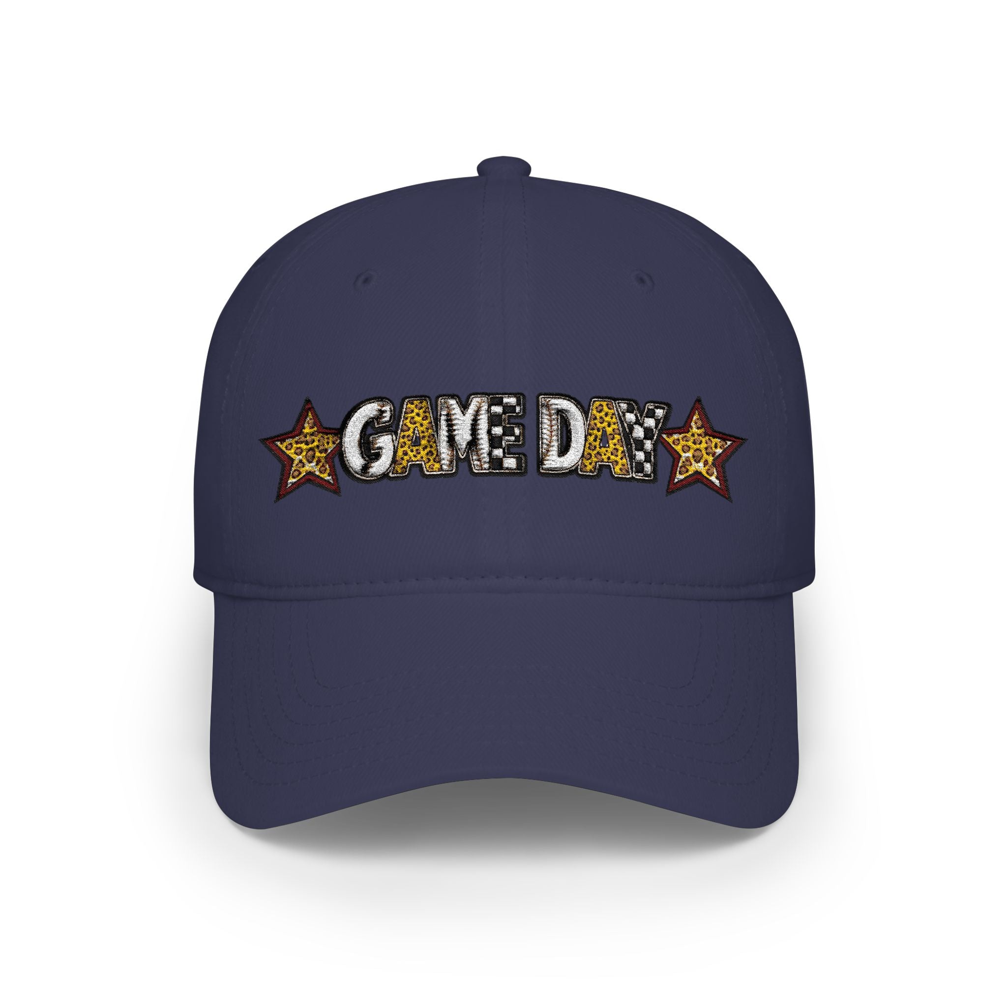 GAME DAY Low Profile Baseball Cap | leopard Stars Sport Fan Hat