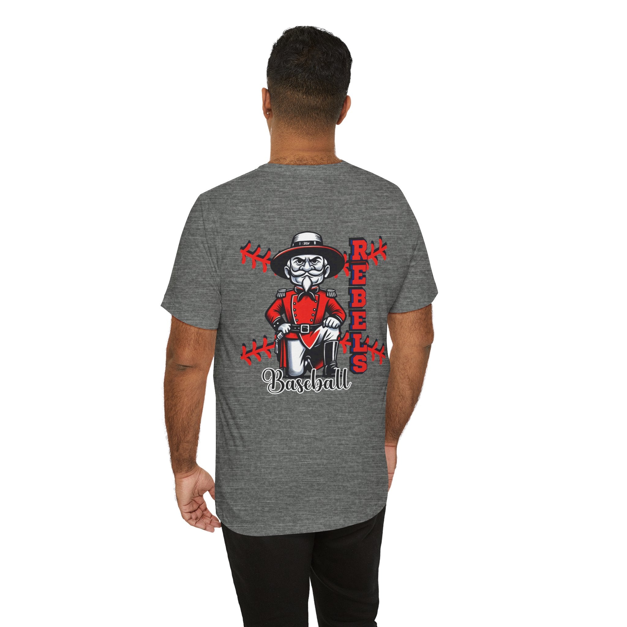 Rebel Baseball Tee, Unisex Short Sleeve Shirt, Graphic T-Shirt, Sporty Apparel, Casual Wear, Gift for Fans