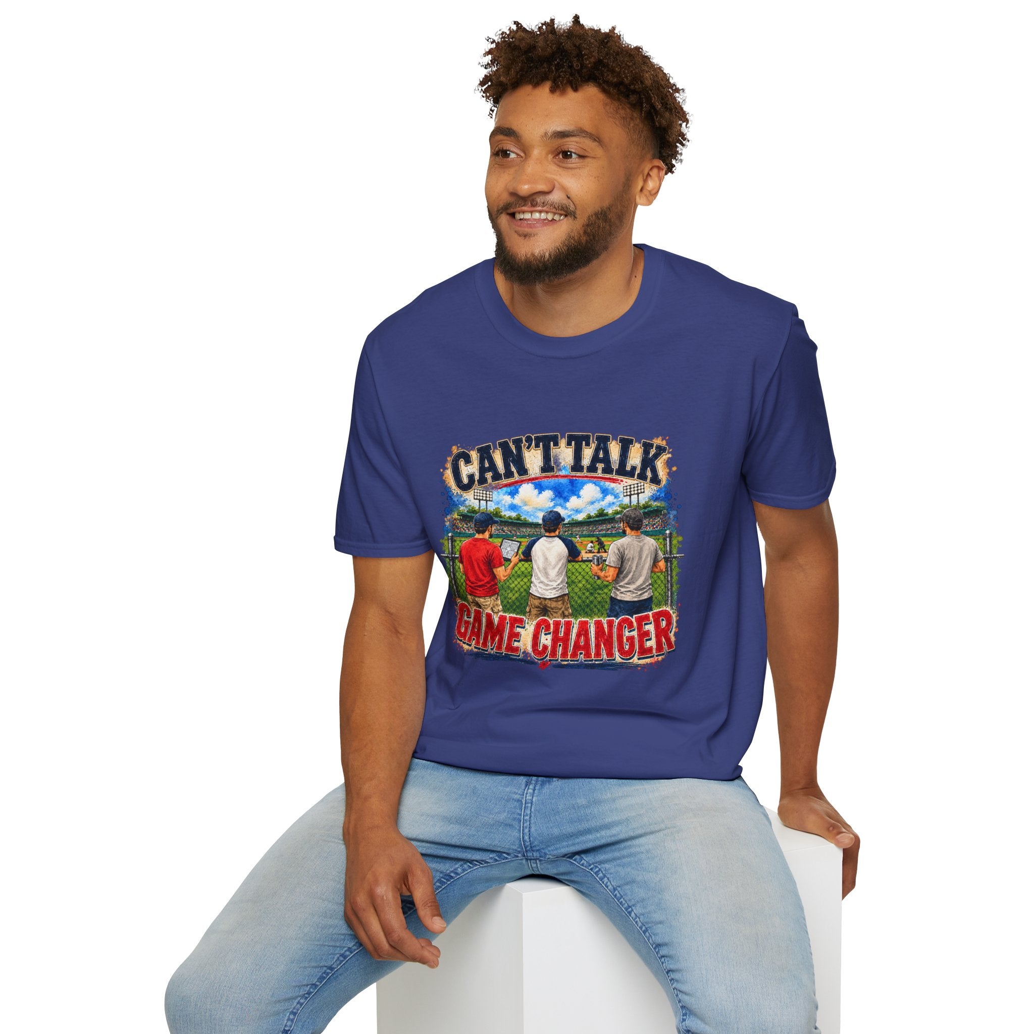 Can't Talk Game Changer T-Shirt | Baseball Field Scene