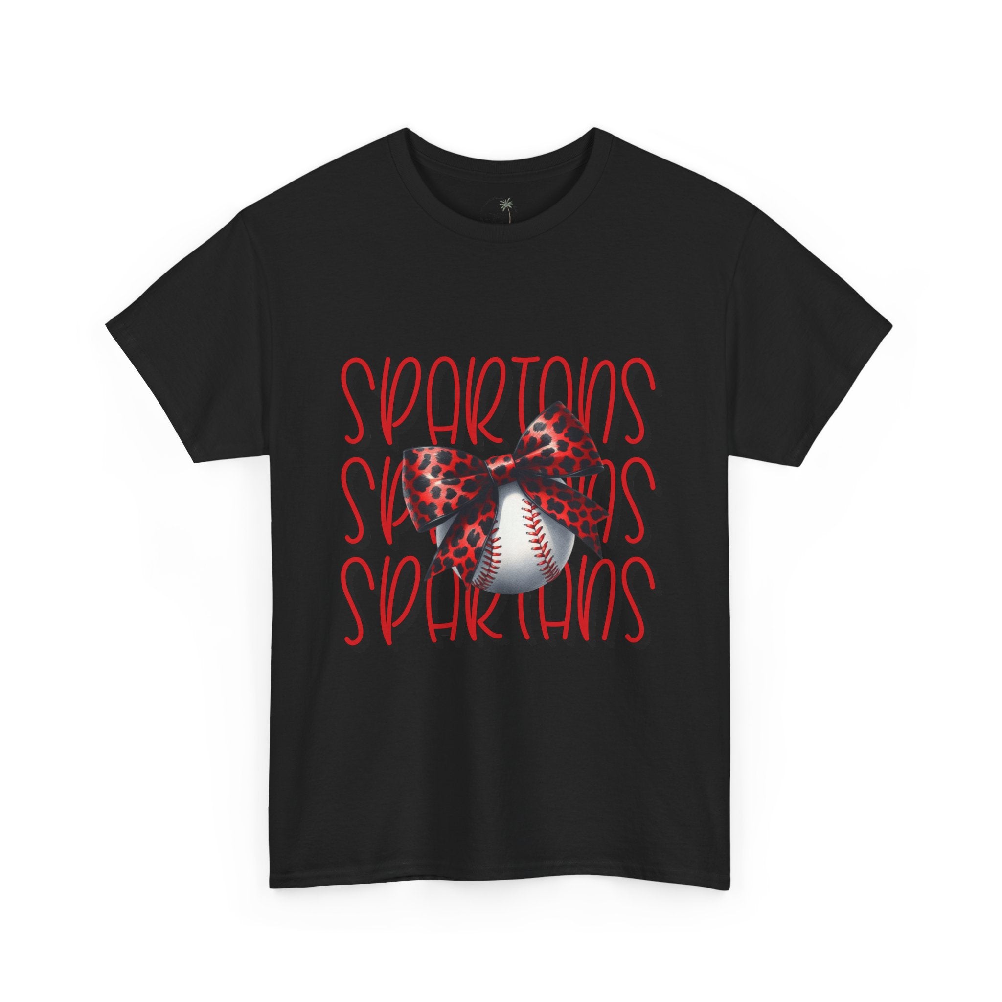 Spartans Baseball Tee | Leopard Bow Baseball Graphic