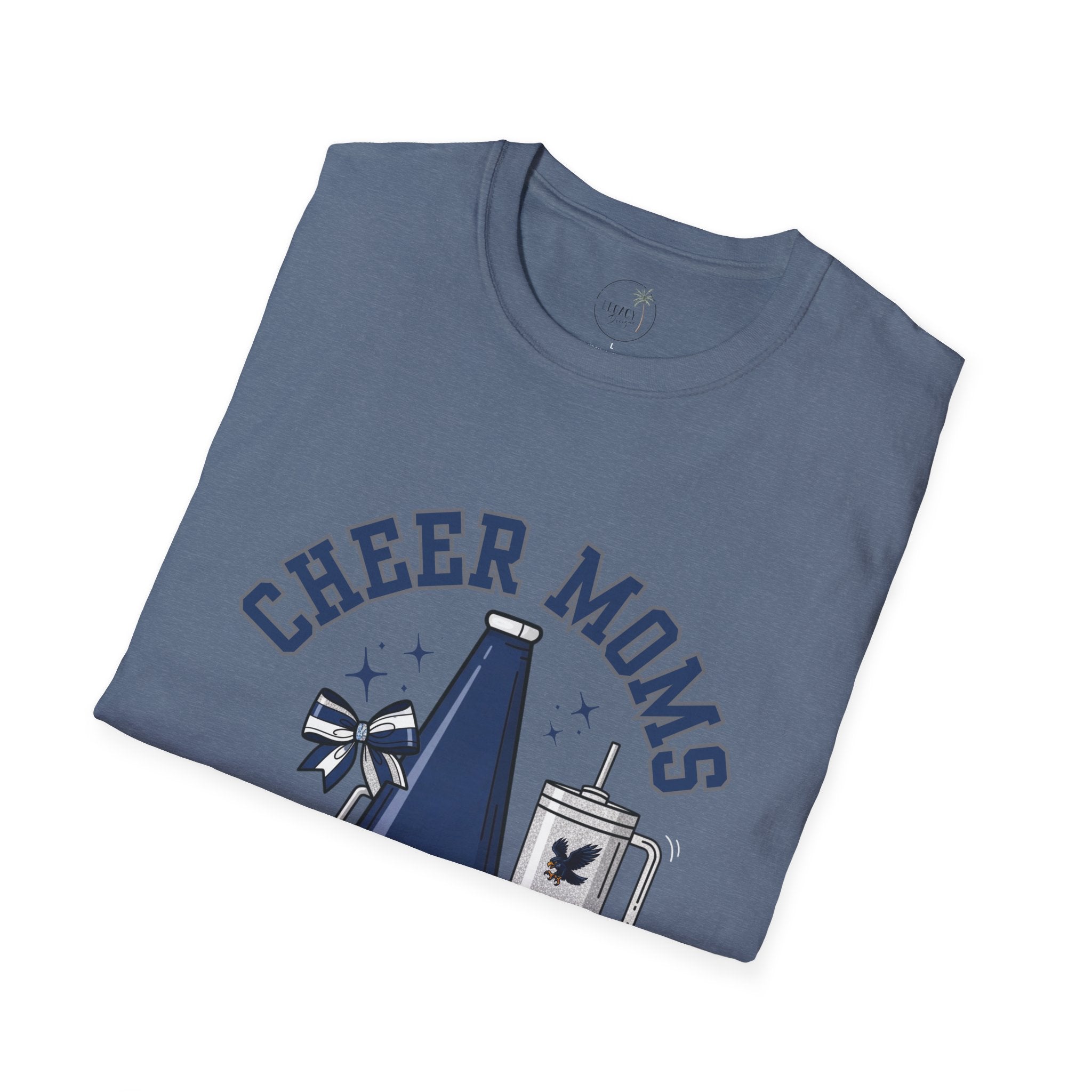 Cheer Moms Club T-Shirt | Pom Pom, Megaphone, Coffee Graphic
