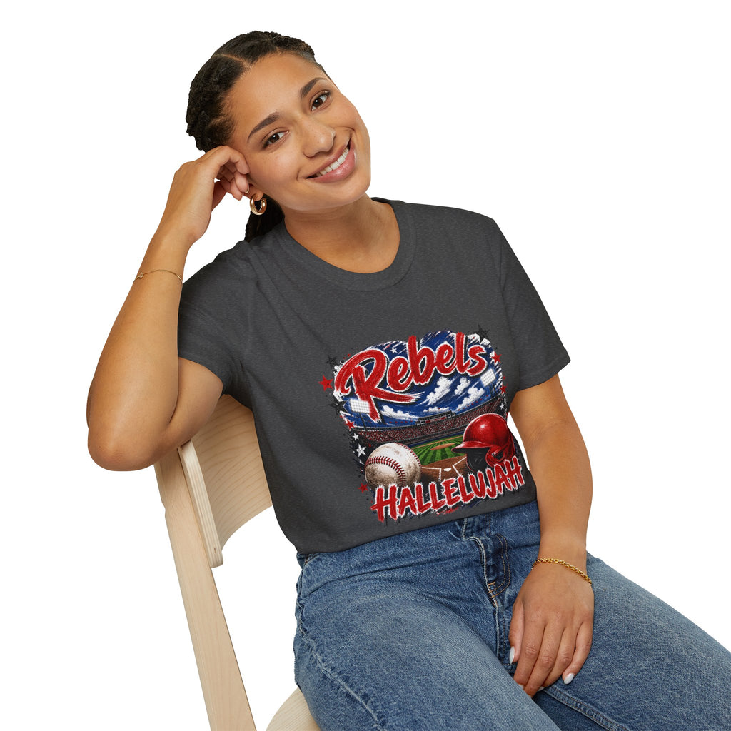 Rebels Baseball Graphic T-Shirt — 'Hallelujah' Team Spirit Tee