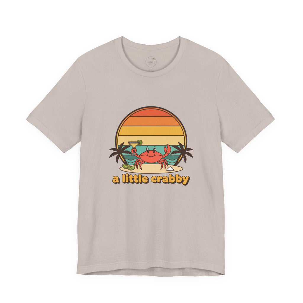 A Little Crabby Crab Sunset T-Shirt | Beach Palm Illustration