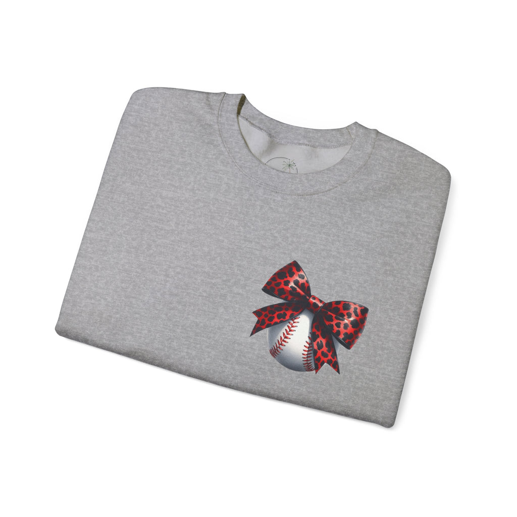 Spartans Baseball Red Leopard Bow Baseball