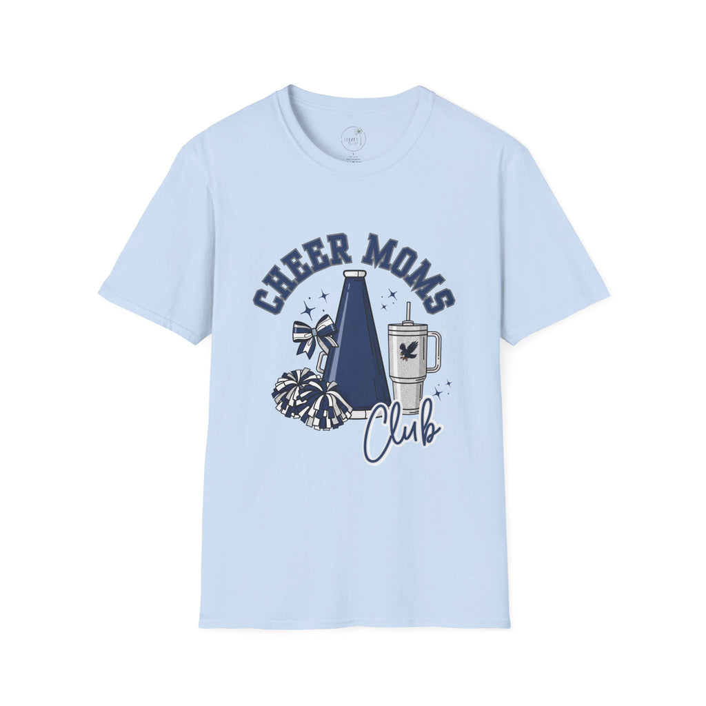 Cheer Moms Club T-Shirt | Pom Pom, Megaphone, Coffee Graphic
