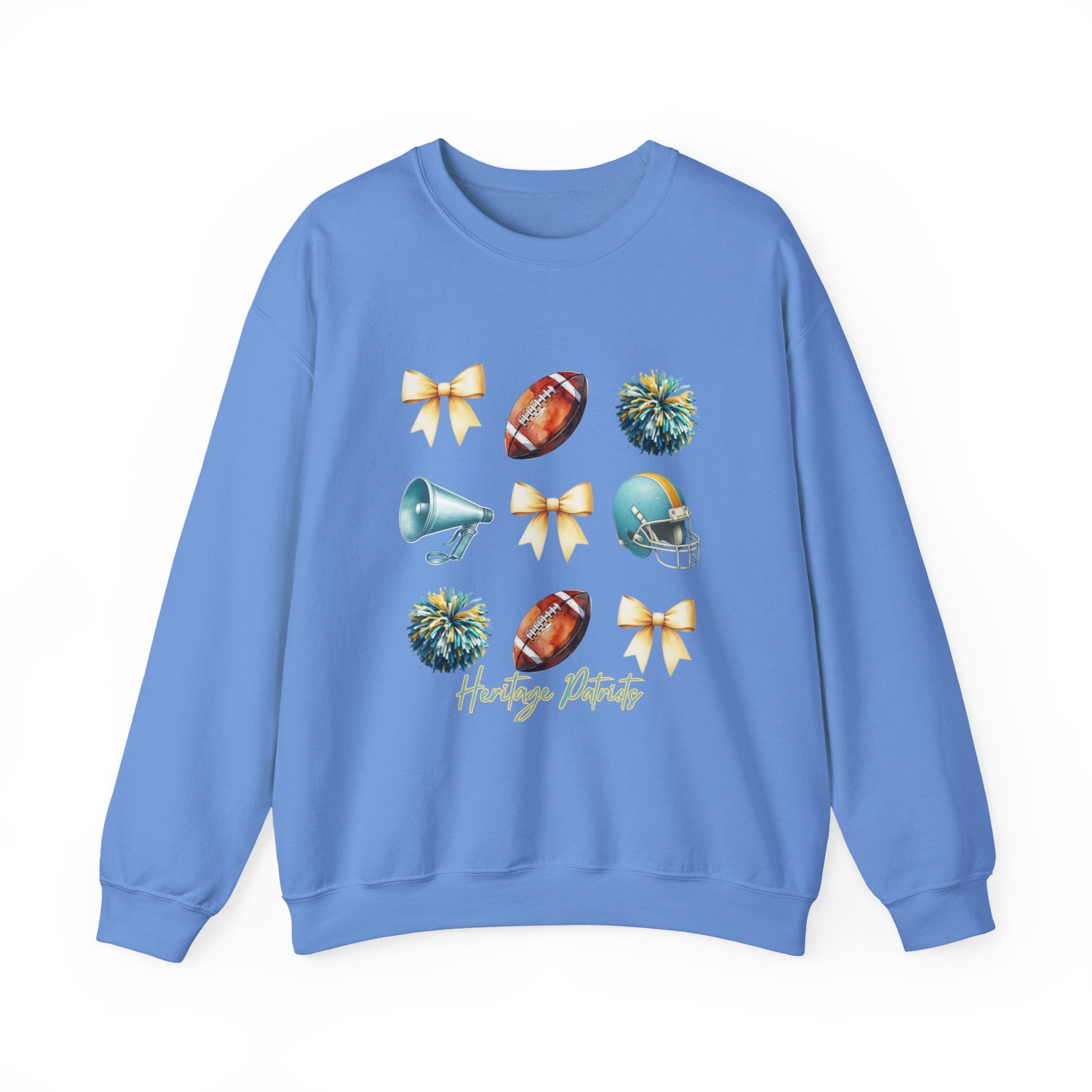 Football Cheer Icons Sweatshirt | Helmet, Pom-Poms, Megaphone