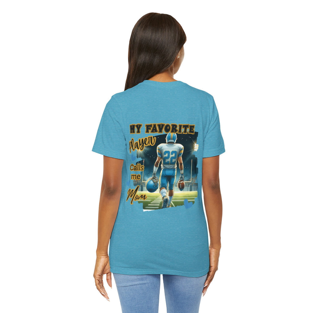 My Favorite Player Calls Me Mom Football T-Shirt Proud Football Mom Tee, Game Day Shirt, Sports Mom Gift