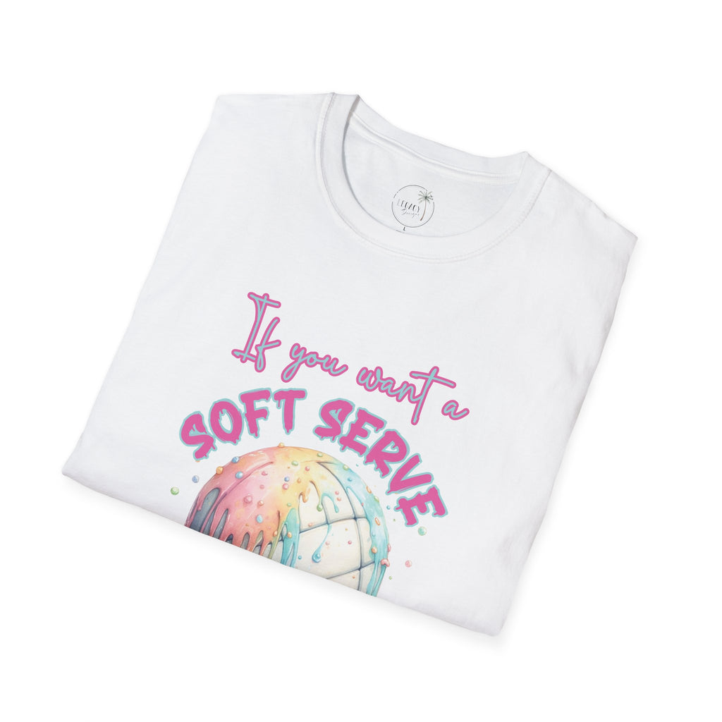 Soft Serve Volleyball Shirt, pastel ice cream graphic