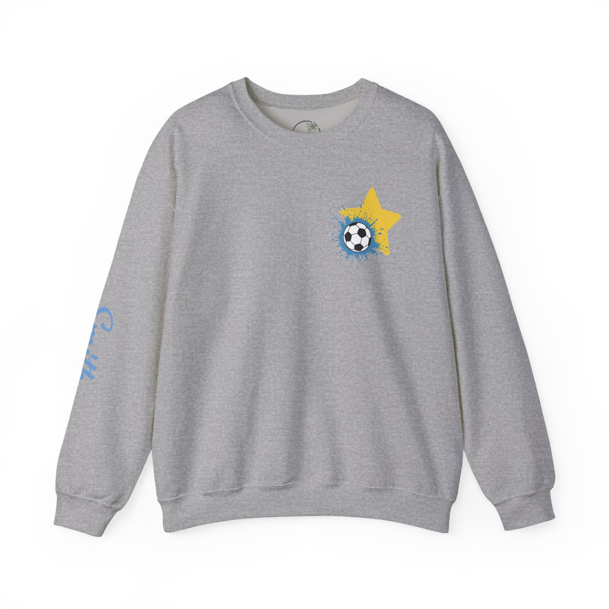 Heritage Patriots Soccer Player Graphic Sweatshirt | My Favorite Player Calls Me Mom, Custom Name Option