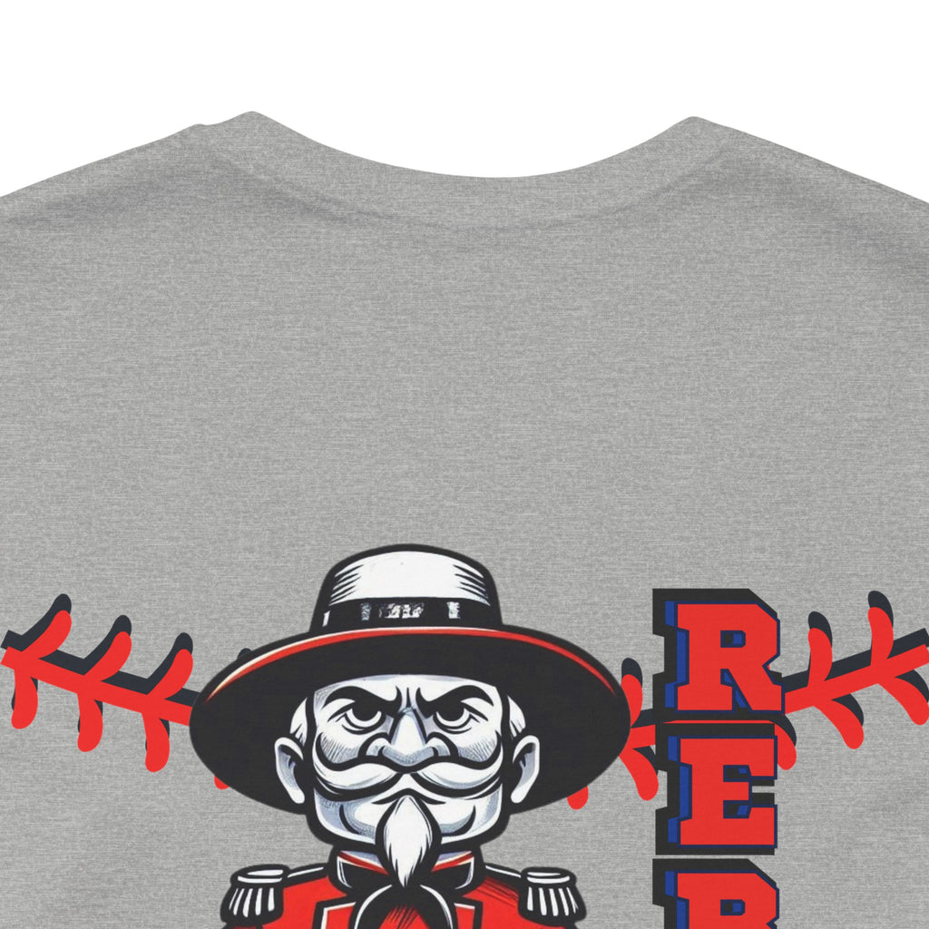Rebel Baseball Tee, Unisex Short Sleeve Shirt, Graphic T-Shirt, Sporty Apparel, Casual Wear, Gift for Fans
