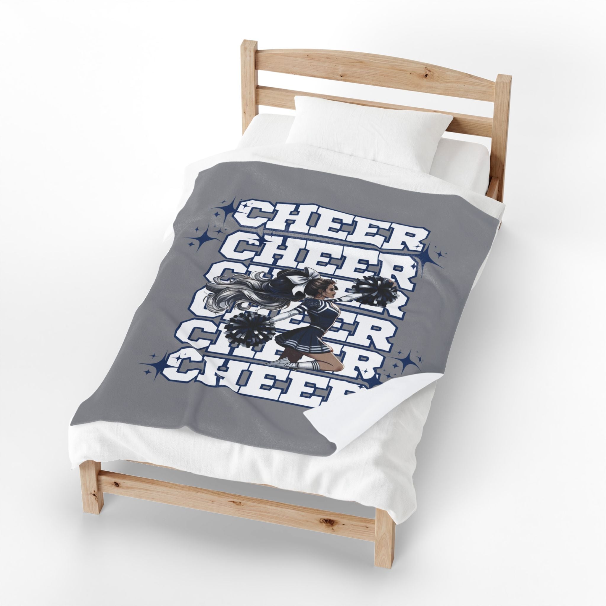 Cheerleader Plush Blanket - Cozy Throw for Sports Fans, Team Spirit Decor, Cheerleader Gift, Cheerleading Enthusiast, Soft Plush Blanket